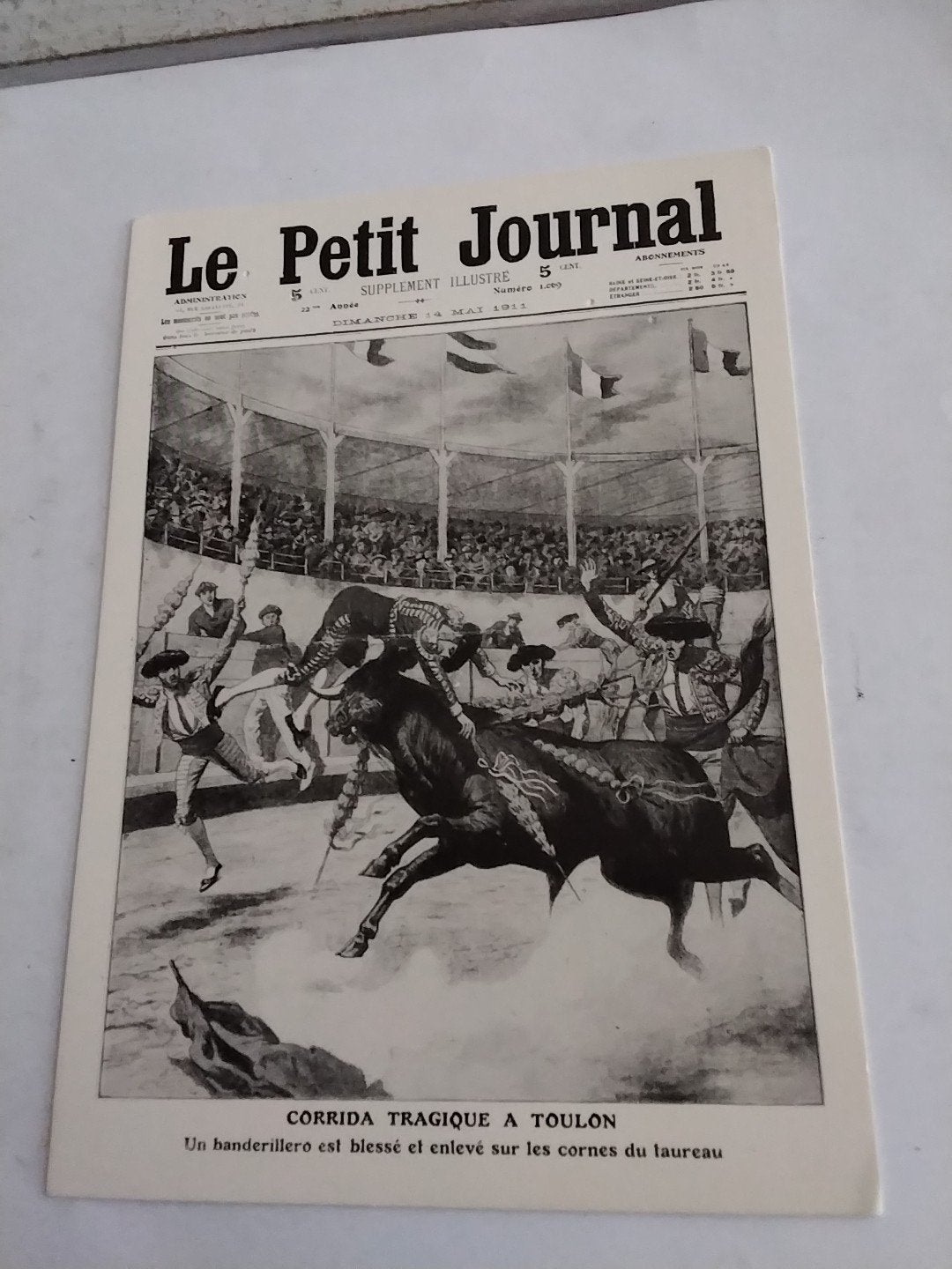 Historische Ansichtkaart: Tragische Corrida Toulon 1911, Ophalen of Verzenden, Voor 1920, Ongelopen