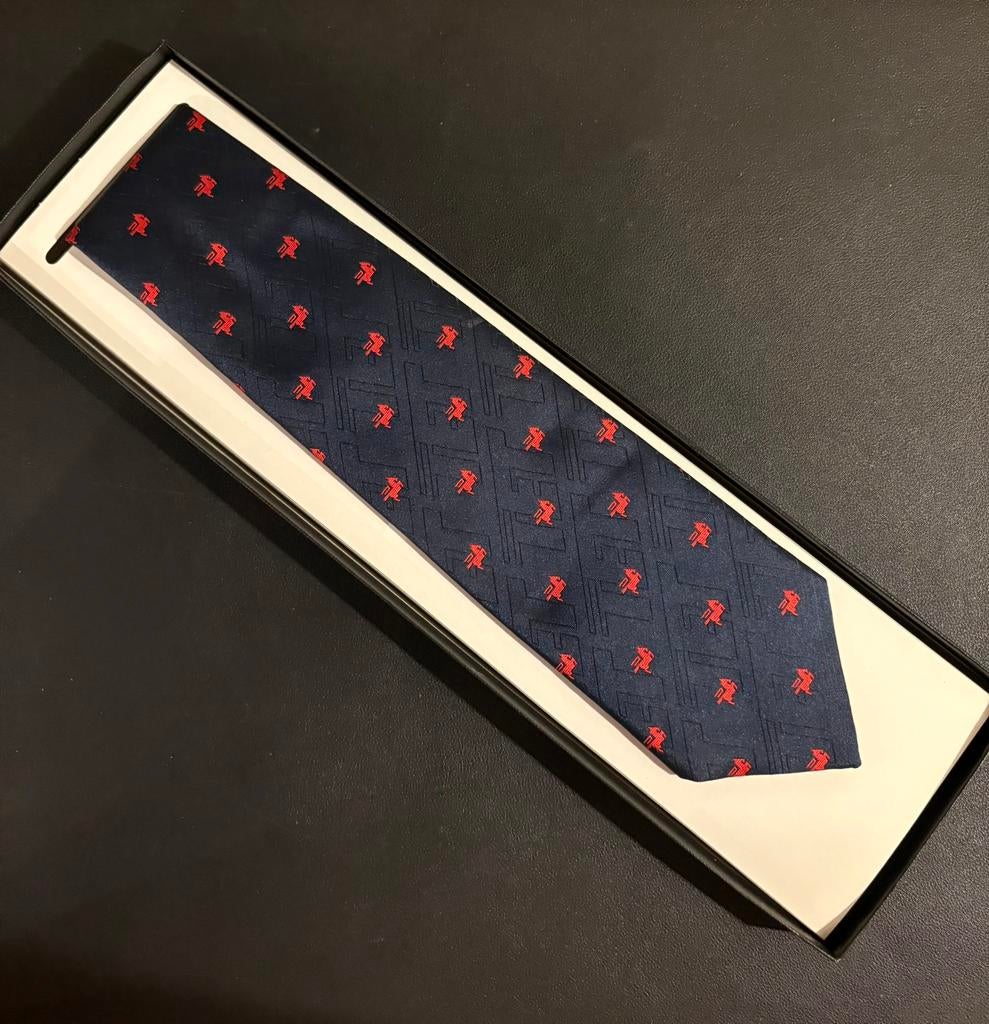 Stropdas TET (donkerblauw/rood), Verzamelen, Spoorwegen en Tramwegen, Ophalen of Verzenden, Zo goed als nieuw, Bus of Metro