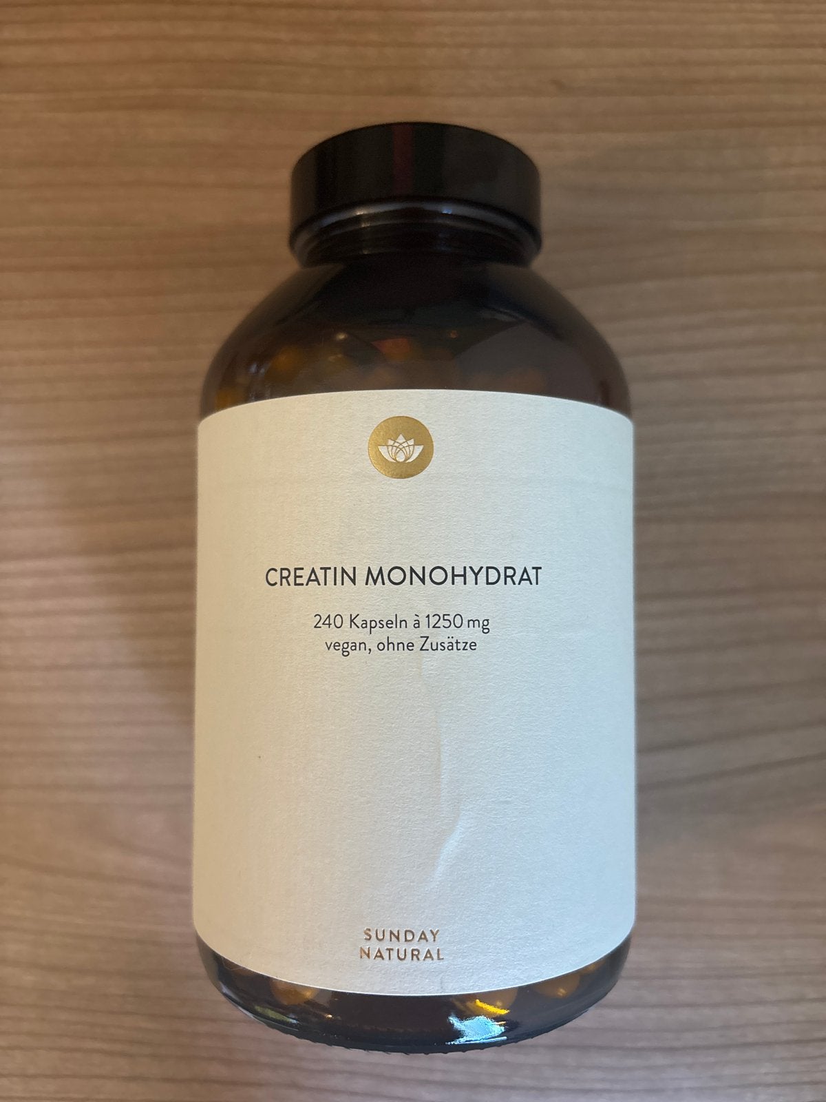 Creatine Monohydraat 240 capsules - Sunday Natural, Sport en Fitness, Ophalen of Verzenden, Zo goed als nieuw, Poeder of Drank