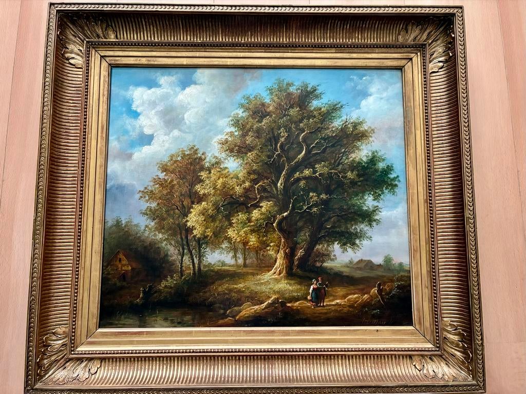 Gesigneerd werk van Cornelis Le Mair in antieke lijst, Ophalen