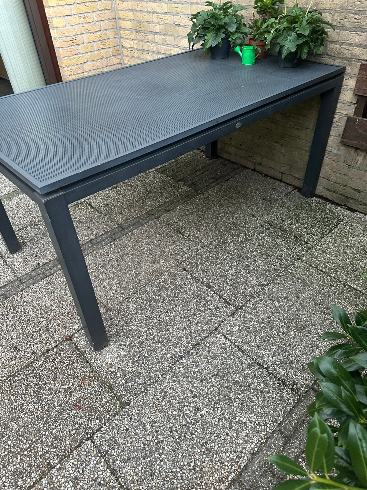 Hartman aluminium tafel, Tuin en Terras, Ophalen, Zo goed als nieuw, Aluminium, Verstelbaar