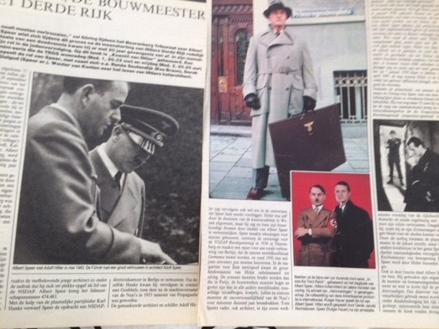 artikel met Rutger Hauer (film over Albert Speer), Ophalen of Verzenden, Gebruikt, Boek, Tijdschrift of Artikel