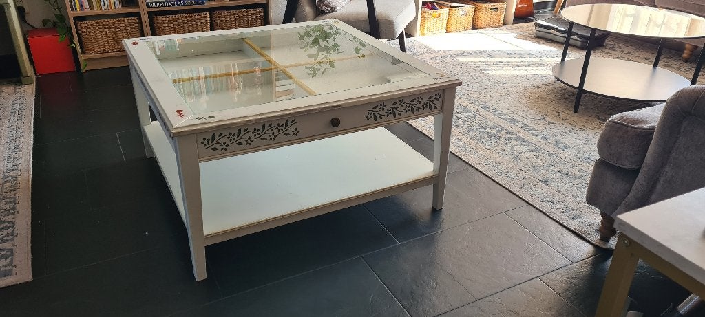 Salontafel ikea vierkant wit, gratis ophalen, Ophalen, Gebruikt, 50 tot 100 cm, Vierkant