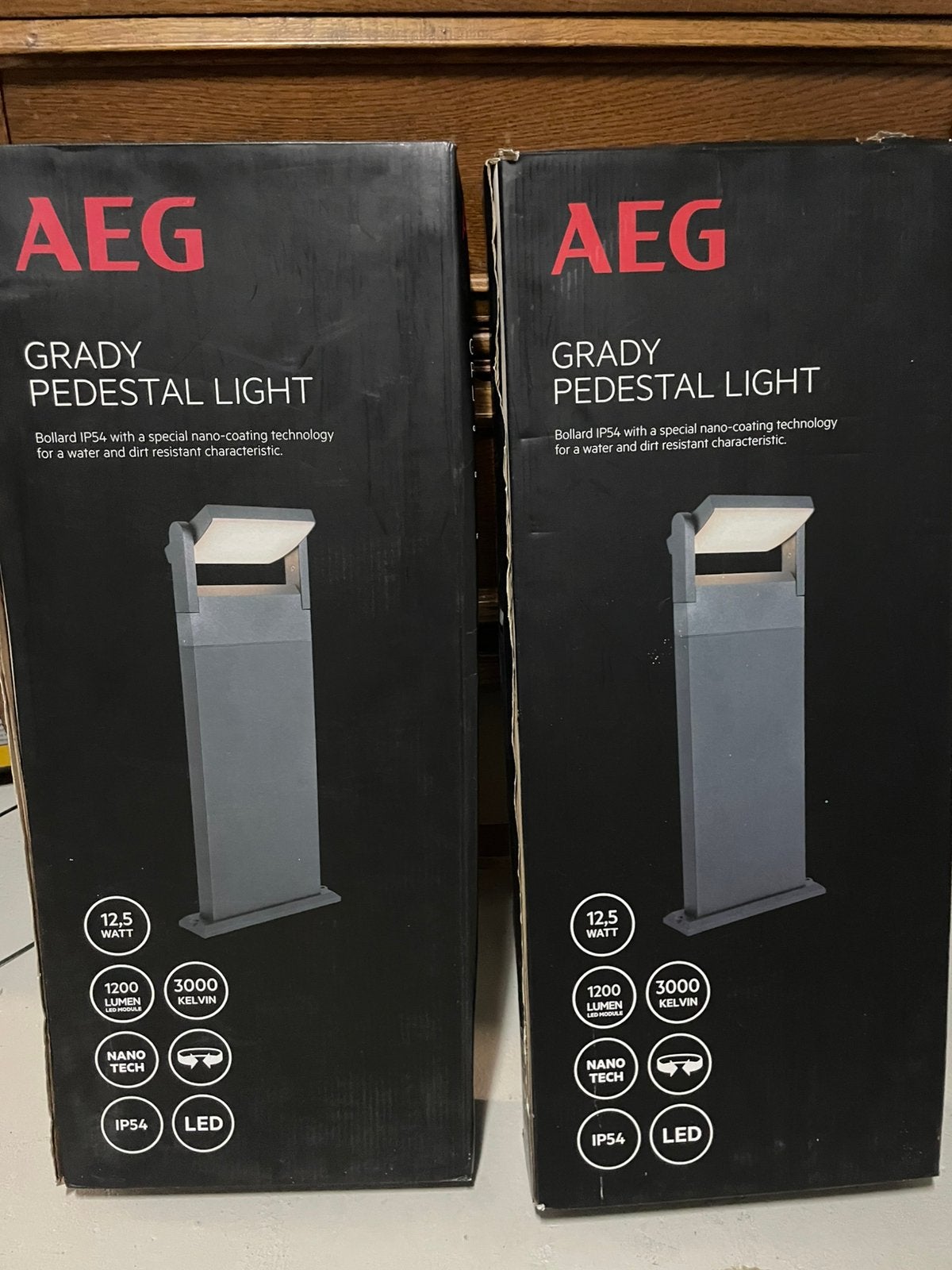 AEG Grady Pedestal Light tuinverlichting (2x), Minder dan 50 watt, Staande lamp, Nieuw, Ophalen of Verzenden
