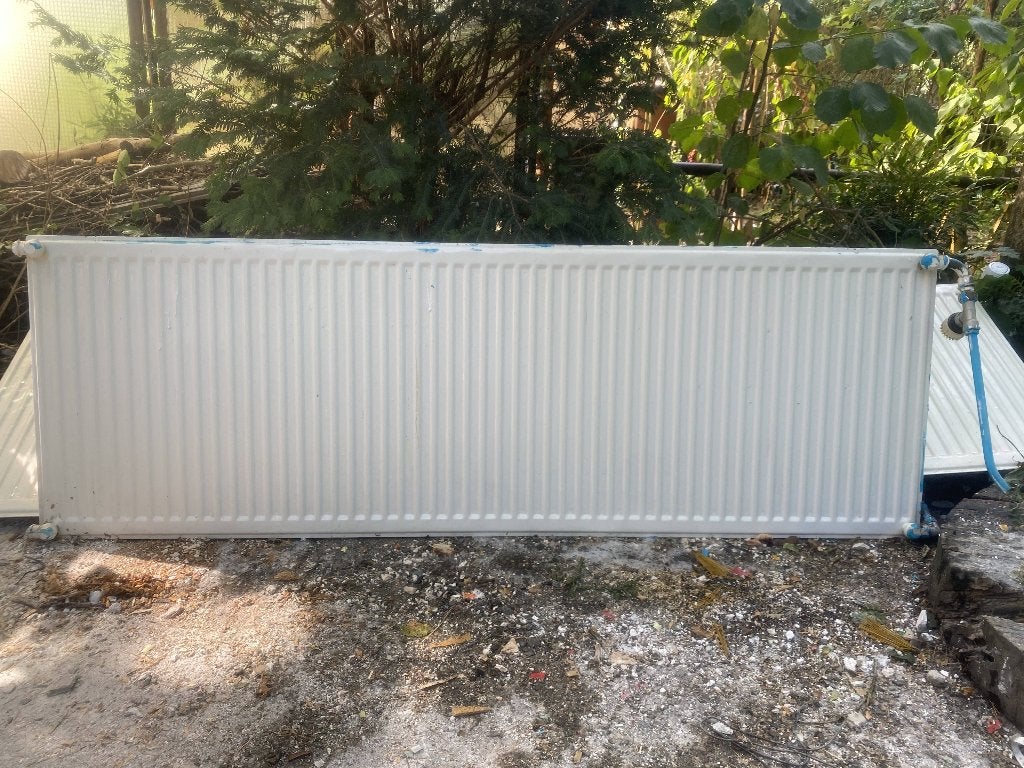 2 Paneelradiatoren (enkel) Type 10, 180x60 & 240x60 Danfoss, Ophalen, 30 tot 80 cm, Gebruikt, Radiator