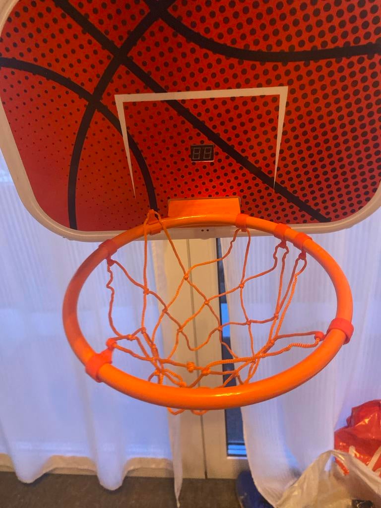 Mini basketbal hoop met scorebord voor binnen, Ophalen of Verzenden, Zo goed als nieuw, Overige typen