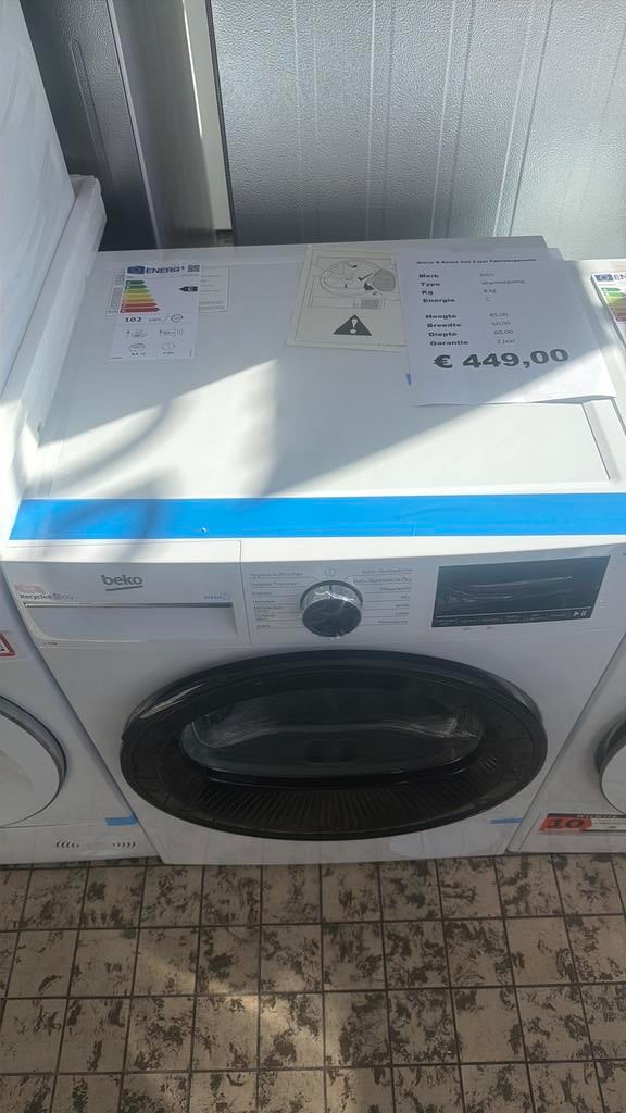 Beko warmtepomp 8 kg nieuw, Ophalen, Beko, 8 tot 10 kg, Nieuw
