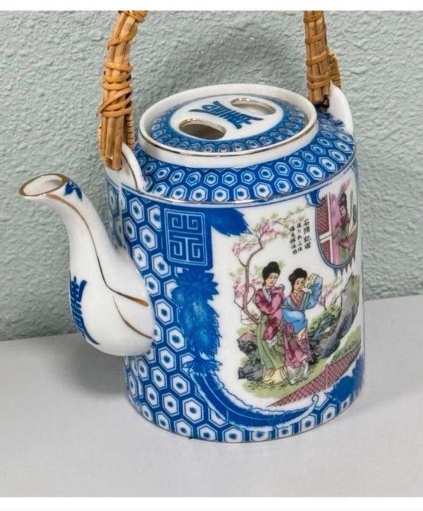 Chinese vintage Famille rose porseleinen theepot porselein, Ophalen of Verzenden