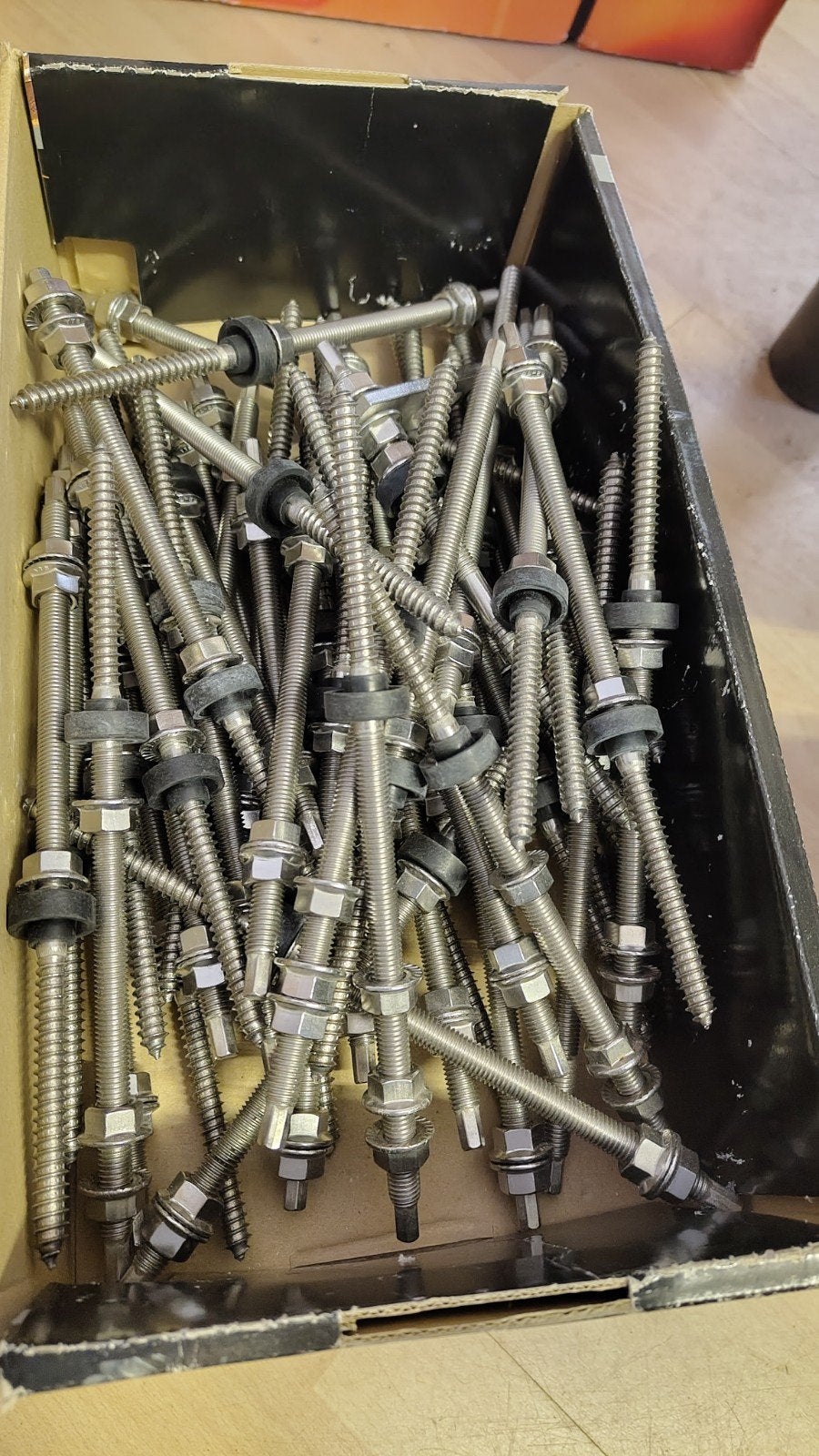 Stokschroeven RVS M10 in 2 maten: 200mm en 250mm, 100 tot 250 mm, Schroeven, Nieuw, Ophalen of Verzenden