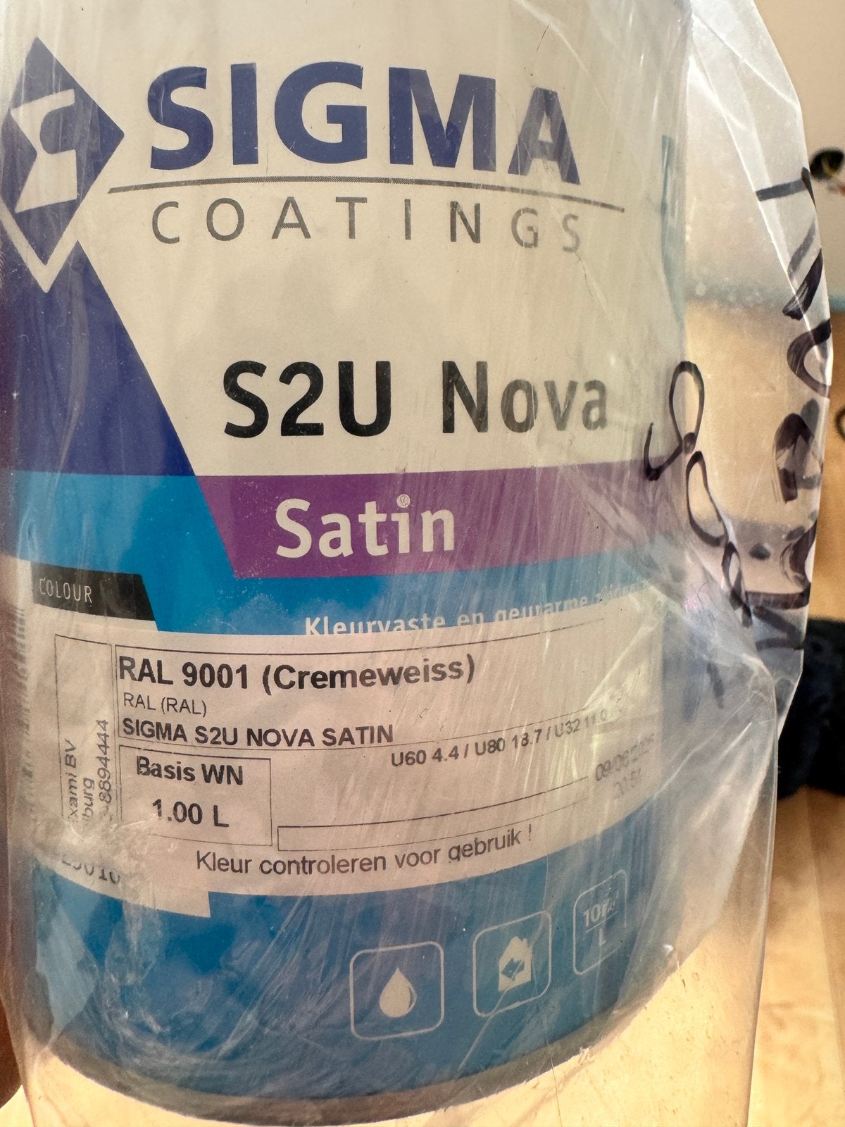 Signa S2U Nova Satin, Doe-het-zelf en Verbouw, Verf, Beits en Lak, Minder dan 5 liter, Ophalen of Verzenden, Nieuw, Wit