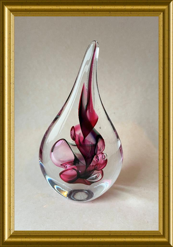 Adam Jablonski gesigneerd glasobject, paperweight, Antiek en Kunst, Ophalen of Verzenden