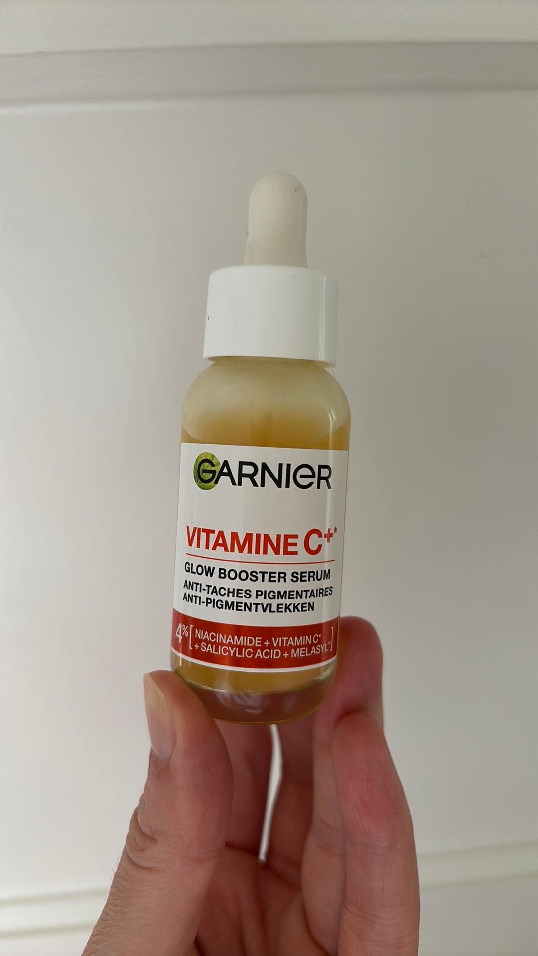 Garnier Vitamine C serum, Ophalen of Verzenden, Gebruikt, Gehele gezicht, Verzorging