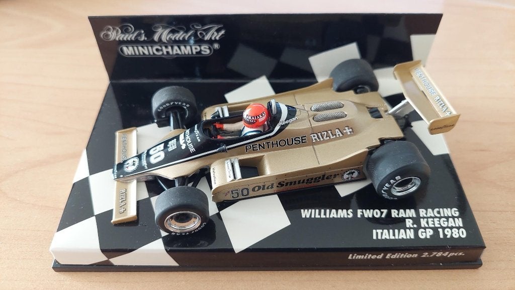 Williams Ford FW07 1980 -R.Keegan- Minichamps 1:43, Ophalen of Verzenden, Zo goed als nieuw, Auto, MiniChamps