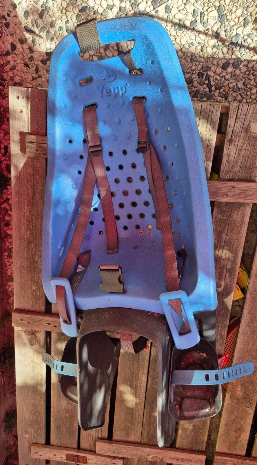 Yepp fietsstoeltje met easy fit adapter- Blauw, Ophalen, Achterzitje, Yepp, 9 t/m 18 kg