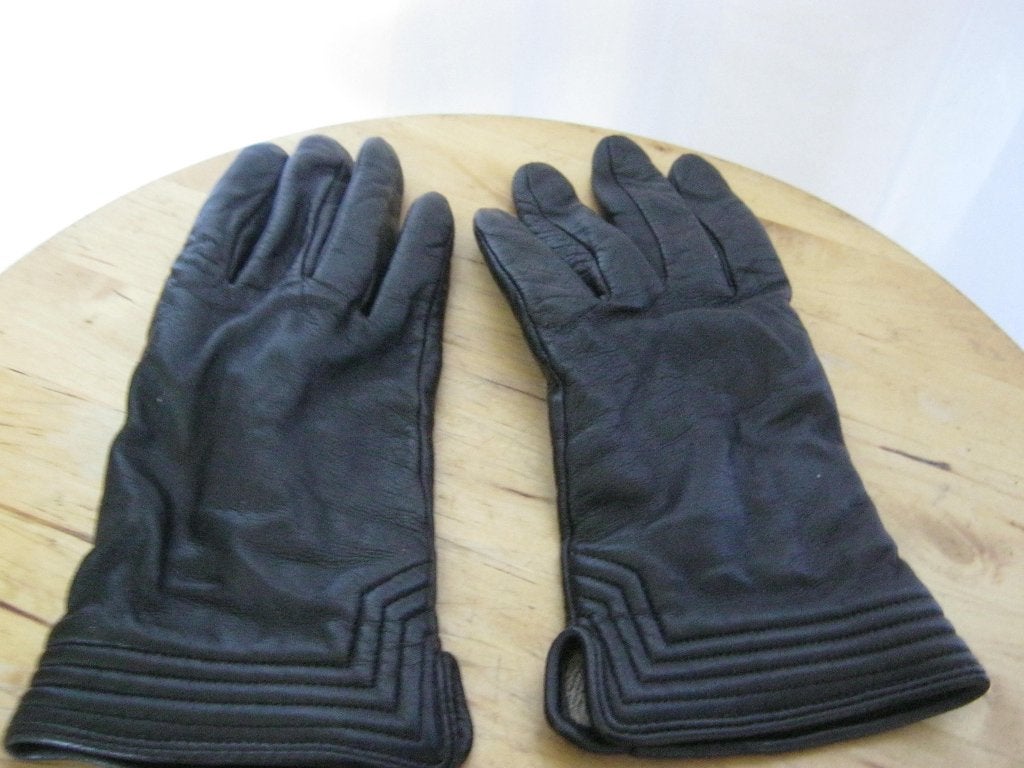zwarte leren andrea gloves handschoenen mt 7.5 markberg, Markberg, Ophalen of Verzenden, Maat 36 (S), Gedragen