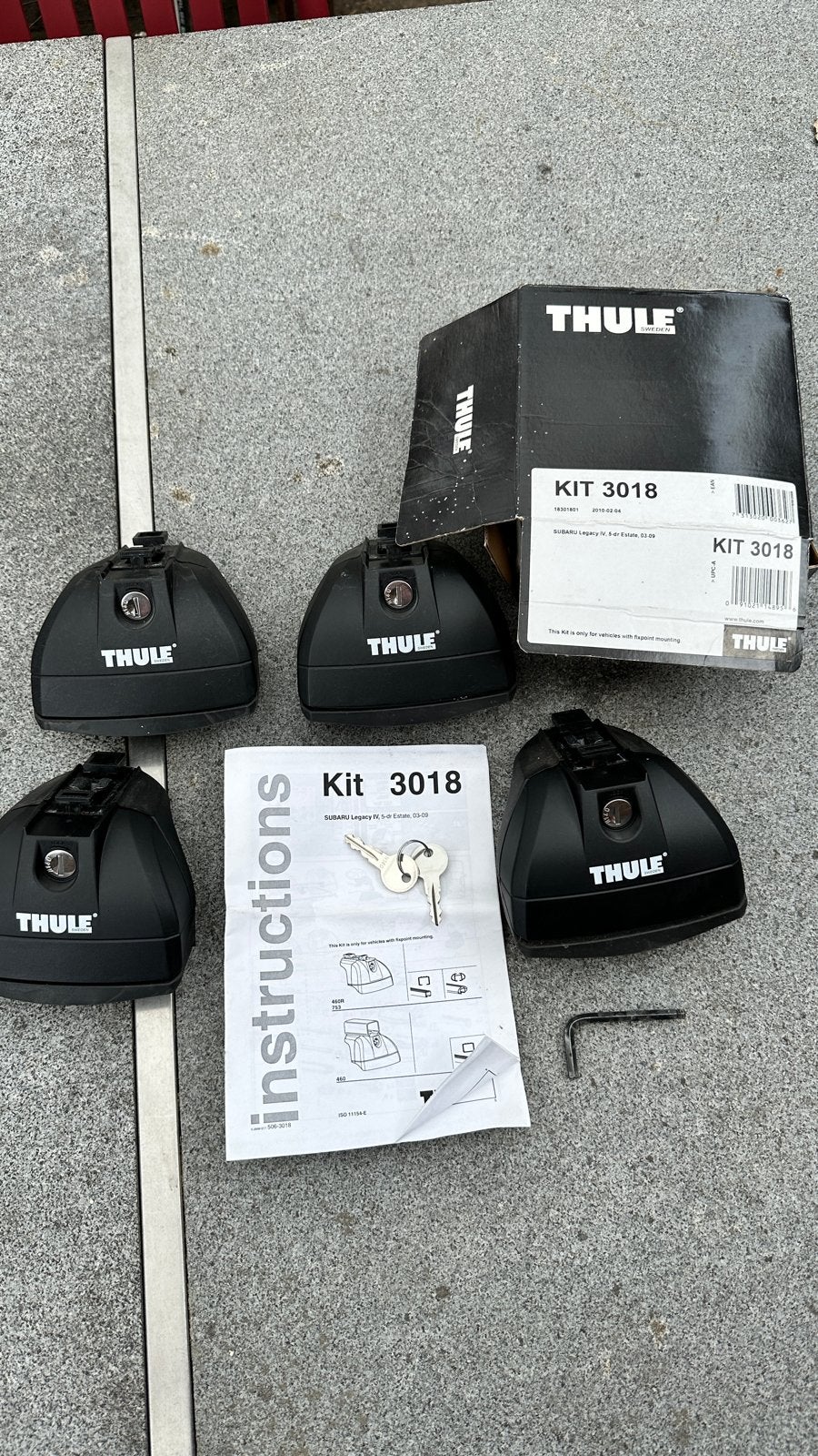 Thule Voeten/kitset 3018 voor Subaru Legacy IV Estate, Ophalen of Verzenden, Gebruikt