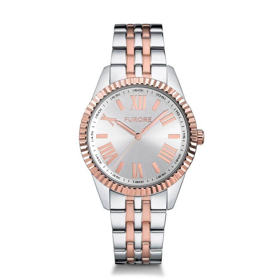 FURORE Dames horloge ook heren nieuw. in mooie verpakking, Overige merken, Staal, Staal, Polshorloge