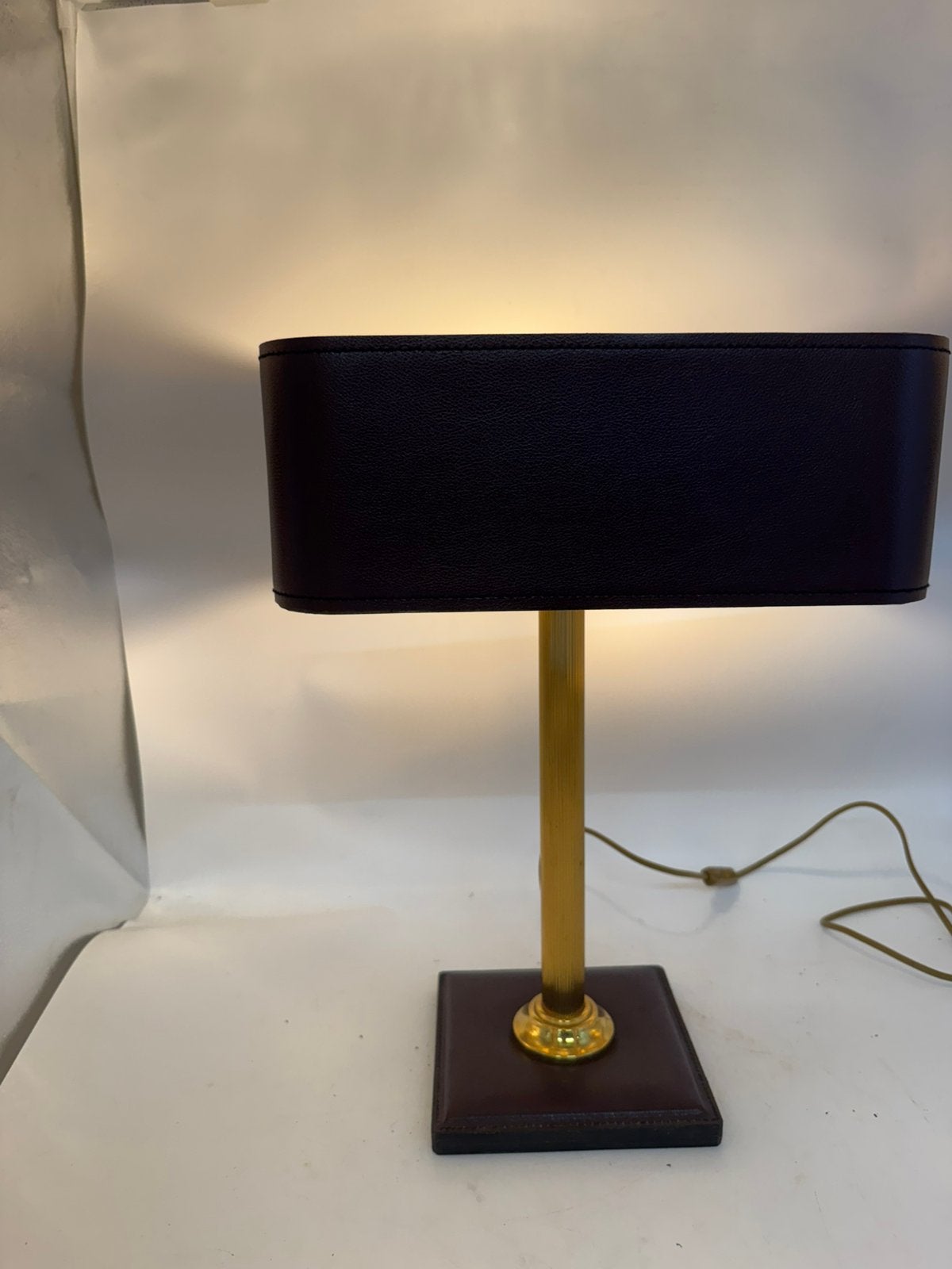 Vintage 'Jean Adnet' Stijl Tafellamp, Ophalen of Verzenden