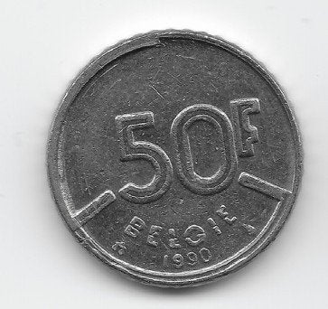 België 50 francs 1990 KM# 169, Verzenden, België, Losse munt