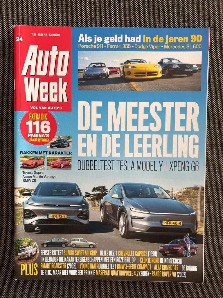 AutoWeek Magazine - 11 juni 2025 - Tesla Model Y vs Xpeng G6, Boeken, Ophalen of Verzenden, Nieuw