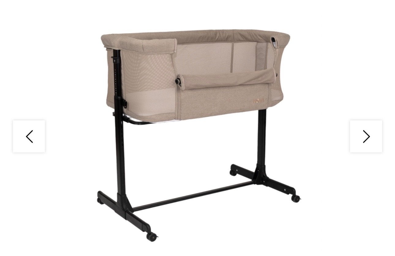 Co-Sleeper Novi Amy Air+ Sand Melange - Nieuwstaat, Kinderen en Baby's, Babywiegjes en Ledikanten, Zo goed als nieuw, Wieg, Ophalen