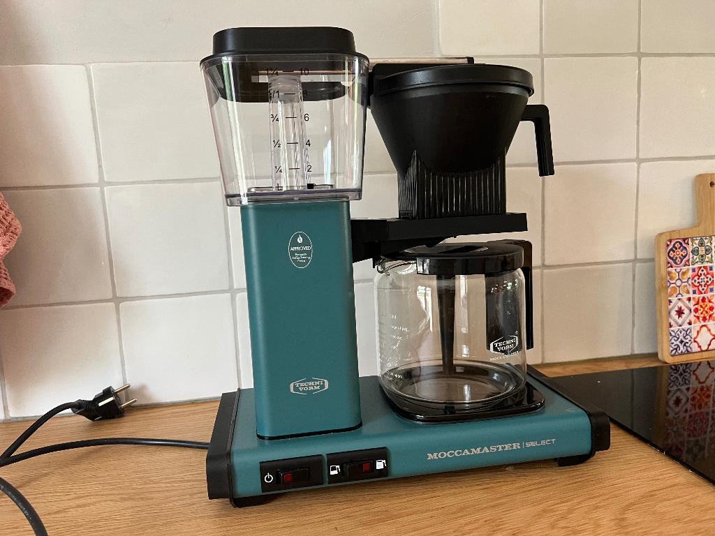 Moccamaster Select koffie filterapparaat kleur Ocean Bleu, Ophalen, Koffiemachine, Gemalen koffie, Zo goed als nieuw