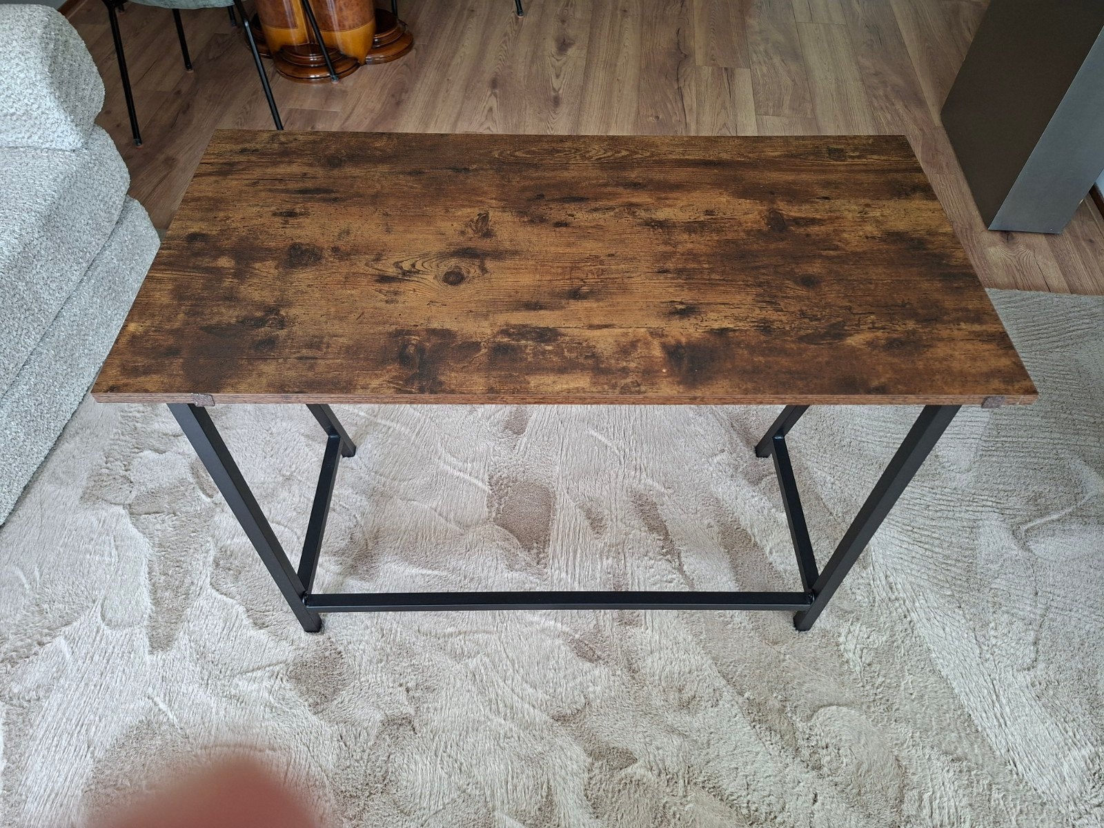 Vintage bruin bureau 100x75x50 cm, Huis en Inrichting, Bureaus, Ophalen, Metaal, Zo goed als nieuw, Overige merken