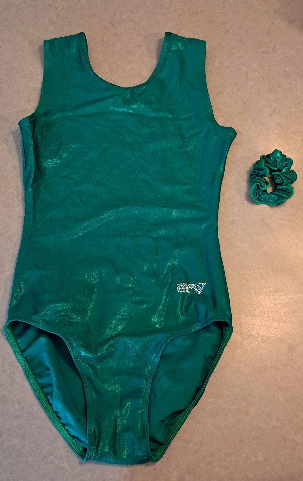 Turnpakje Ervy groen maat 164 (valt als 140/ 146), Sport en Fitness, Turnen, Overige typen, Nieuw, Ophalen of Verzenden, Groen