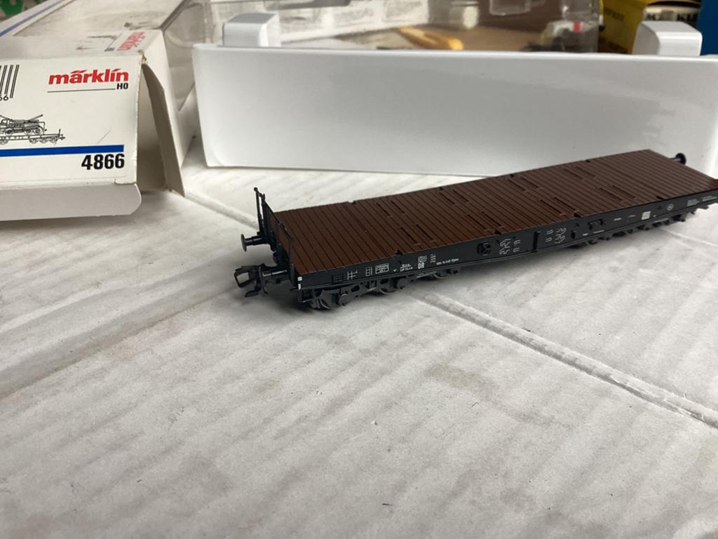 Marklin 4866 DR 6assige zwaartransportwagen nieuw zonder aut, Wisselstroom, Ophalen of Verzenden, Märklin, Nieuw