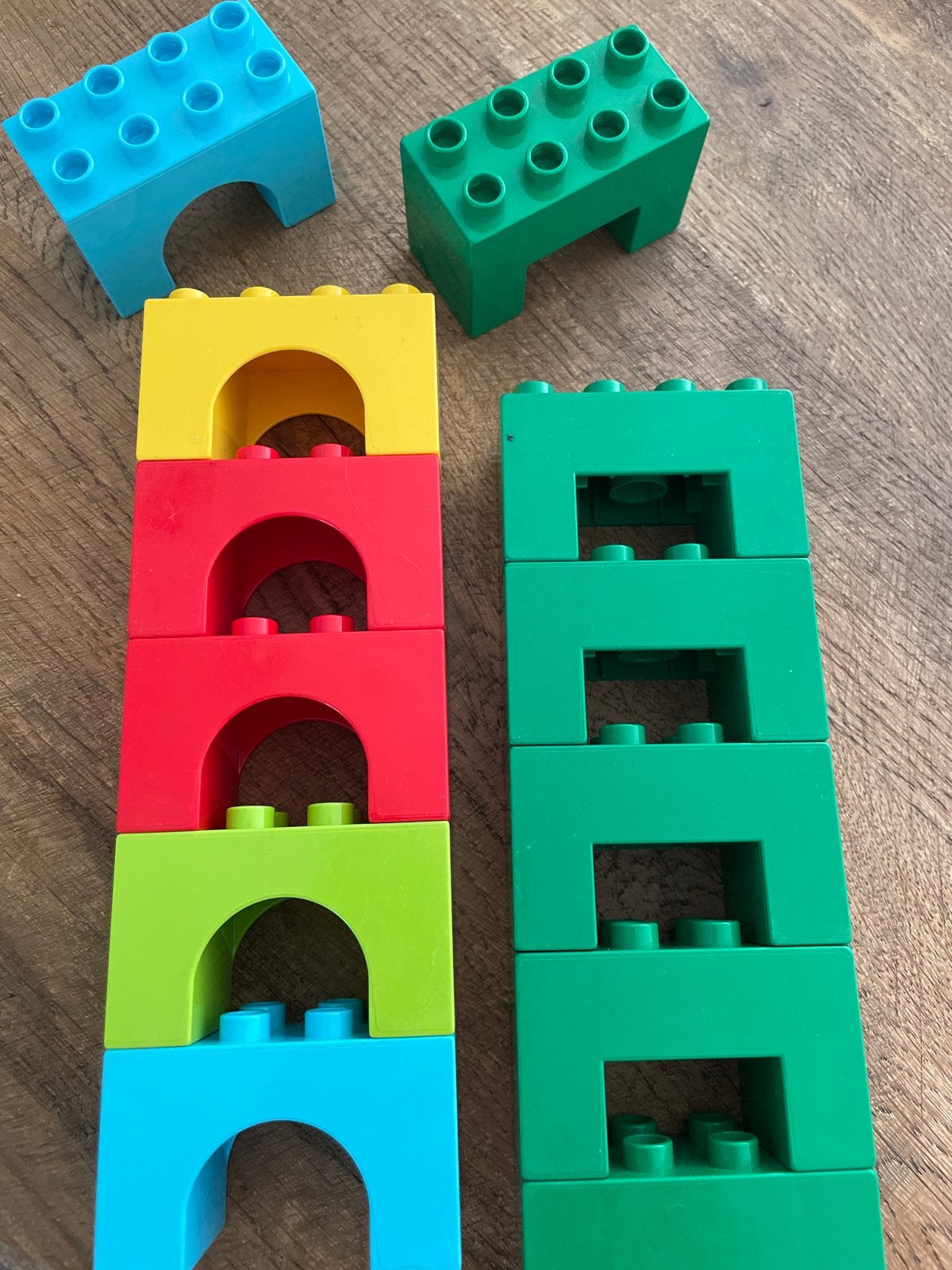 Diverse gebruikte LEGO Duplo bruggen - rond en vierkant, Ophalen of Verzenden, Gebruikt, Losse stenen, Duplo
