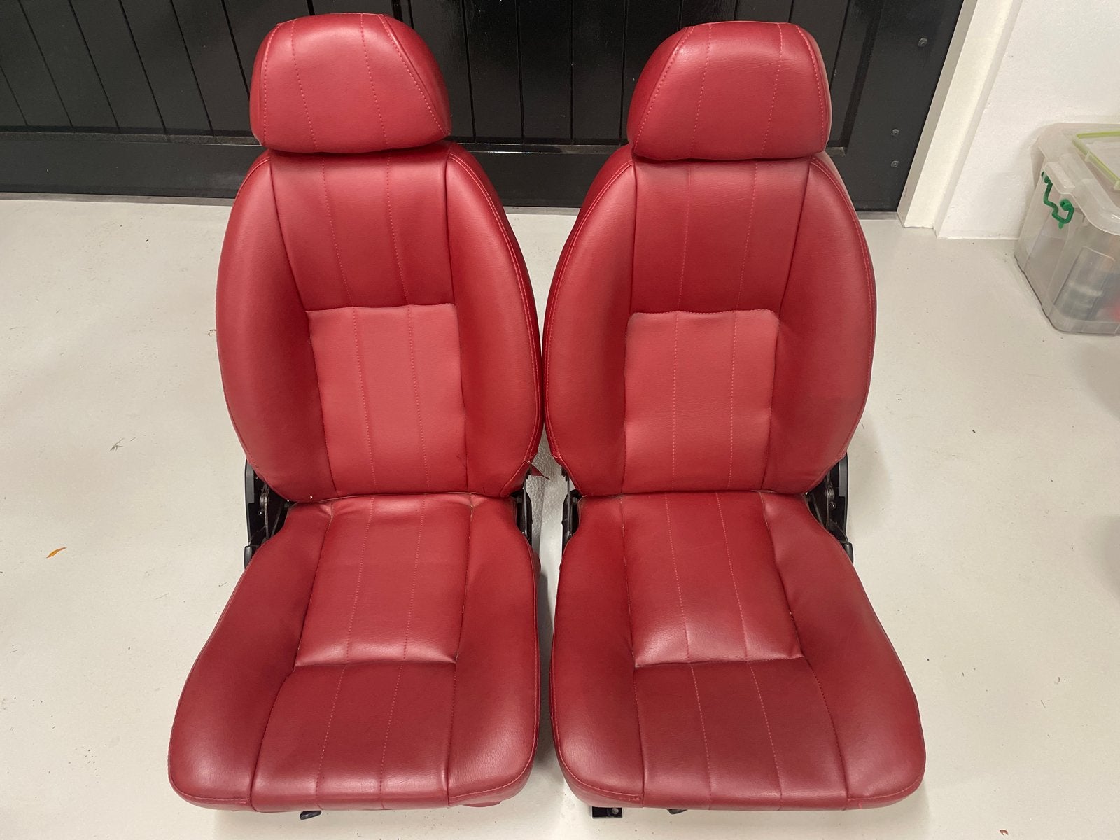Rode lederen TVR sportstoelen - Gebruikt, Auto-onderdelen, Ophalen, Gebruikt, Universele onderdelen