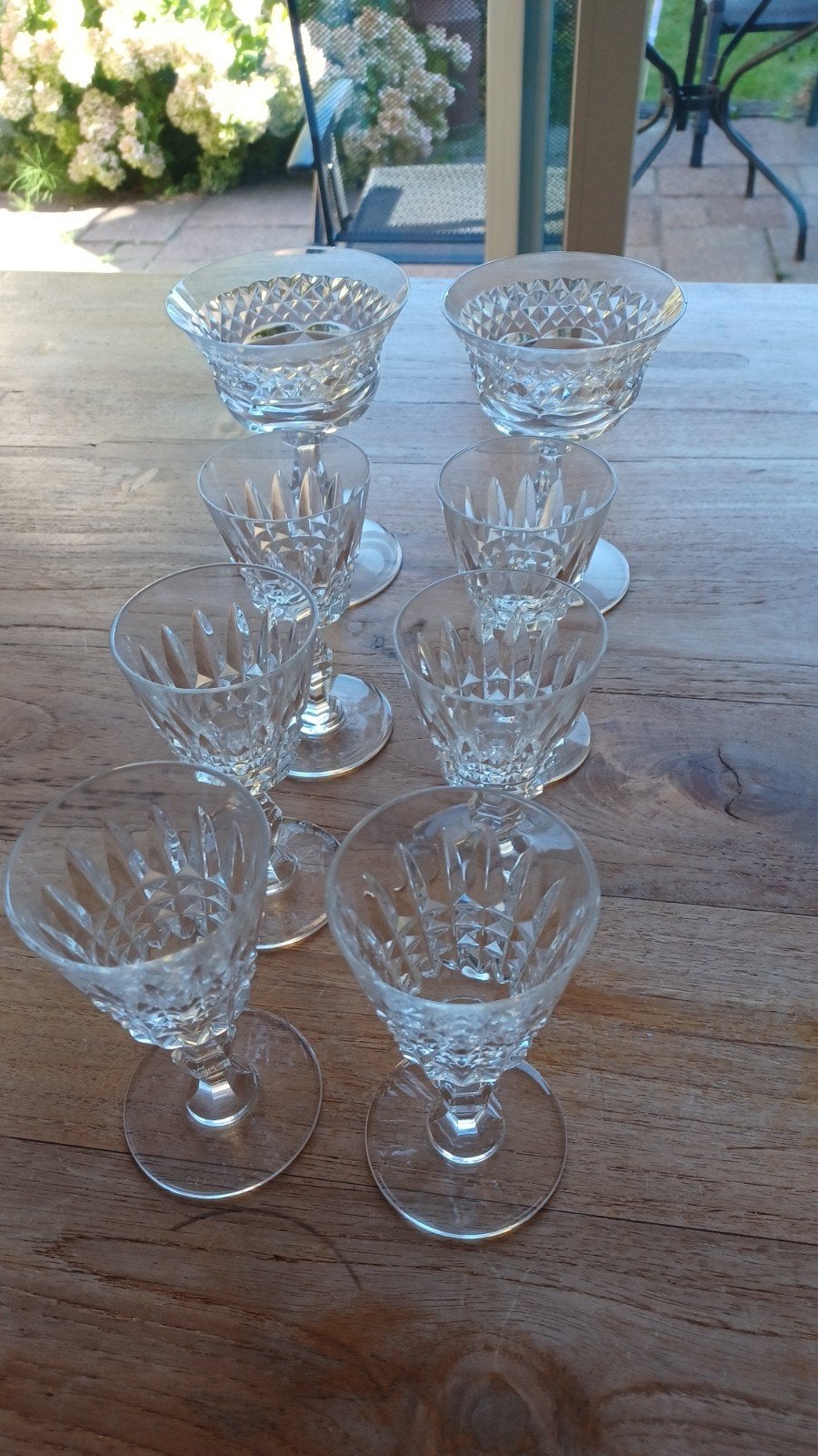 Set van 8 kristallen dessertglazen/coupes, Antiek en Kunst, Antiek | Glas en Kristal, Ophalen