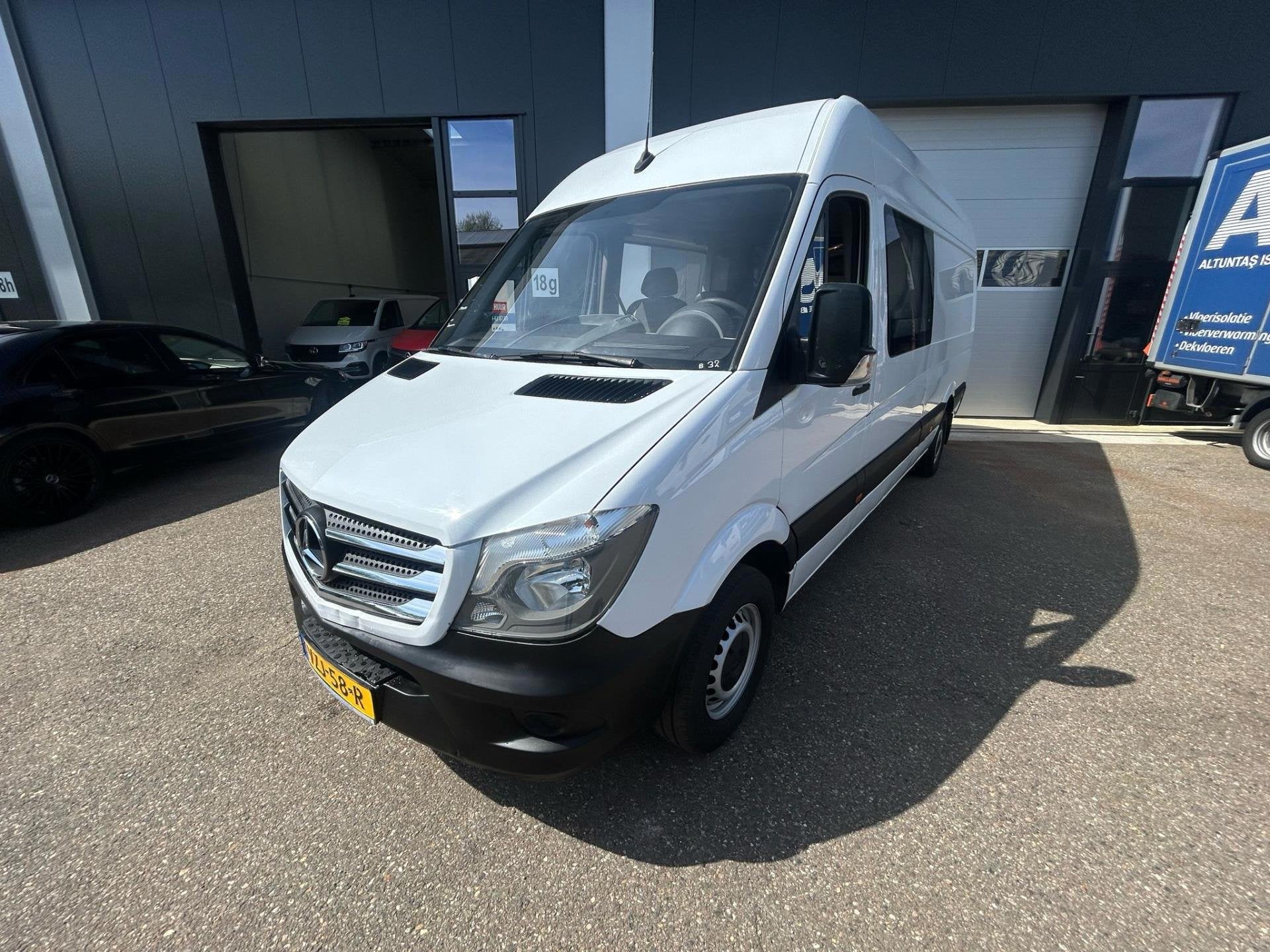 Mercedes-Benz Sprinter 2.2 CDI multicab airco euro 6 dubbel, Auto's, Gebruikt, Zwart, 4 cilinders, Wit