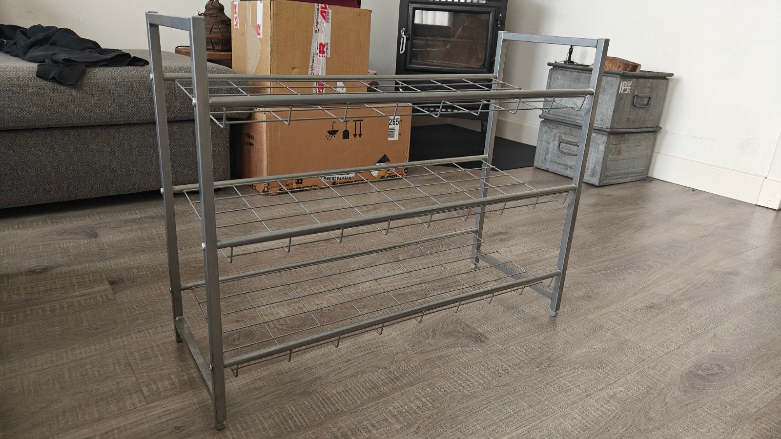 Stevig schoenenrek met 3 verdiepingen - 9-12 paar schoenen, Huis en Inrichting, Kasten | Schoenenrekken, Ophalen, Gebruikt
