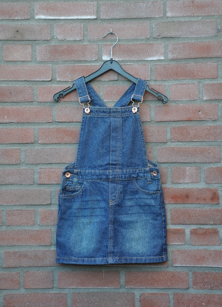 spijkerjurk 122, overgooier 122, kinderkleding 122, jurk 122, Nieuw, Ophalen of Verzenden, Jurk of Rok, Denim Co