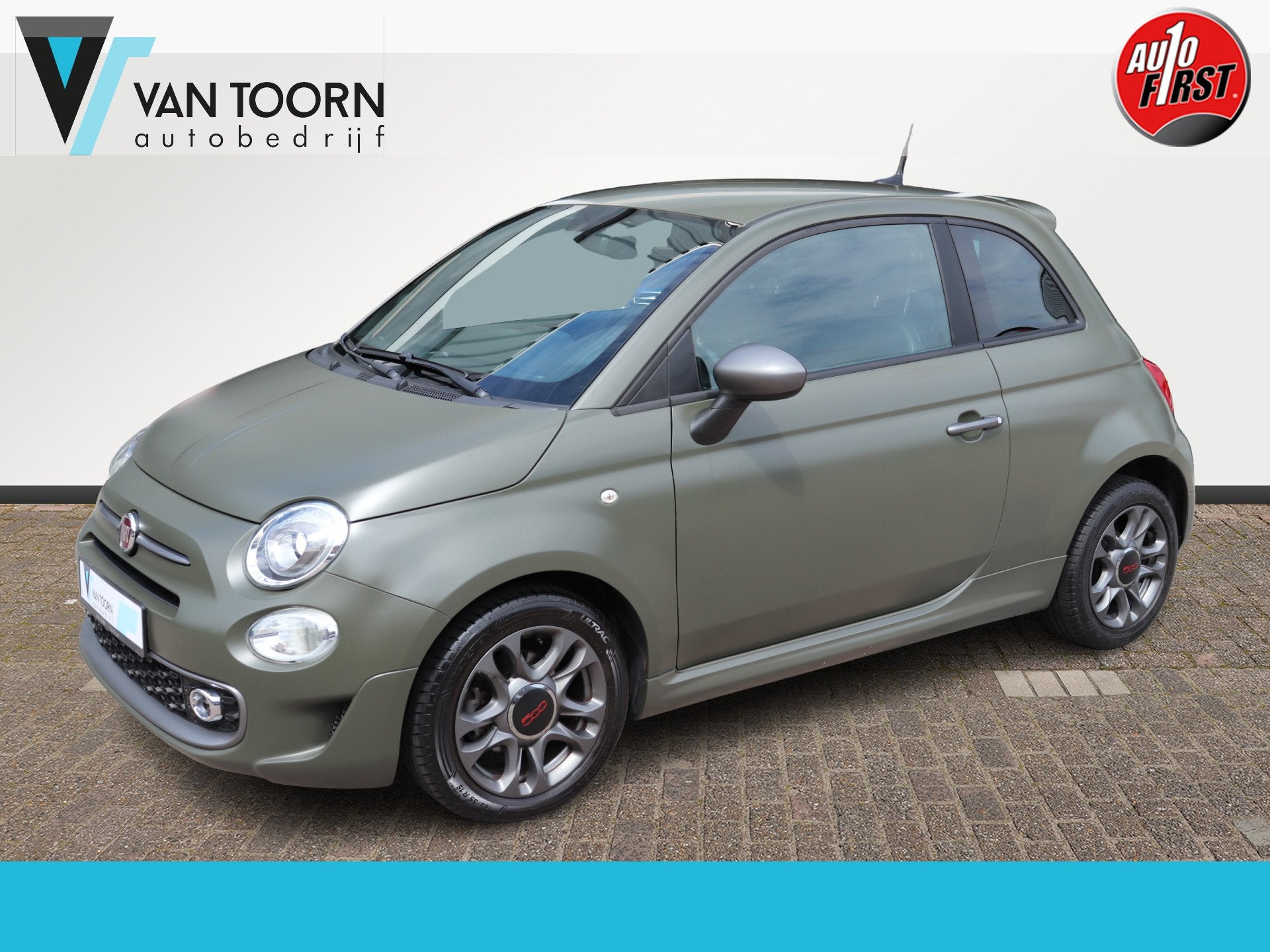 Fiat 500 S 1.2 Automaat. Speciale originele matte kleur, nav