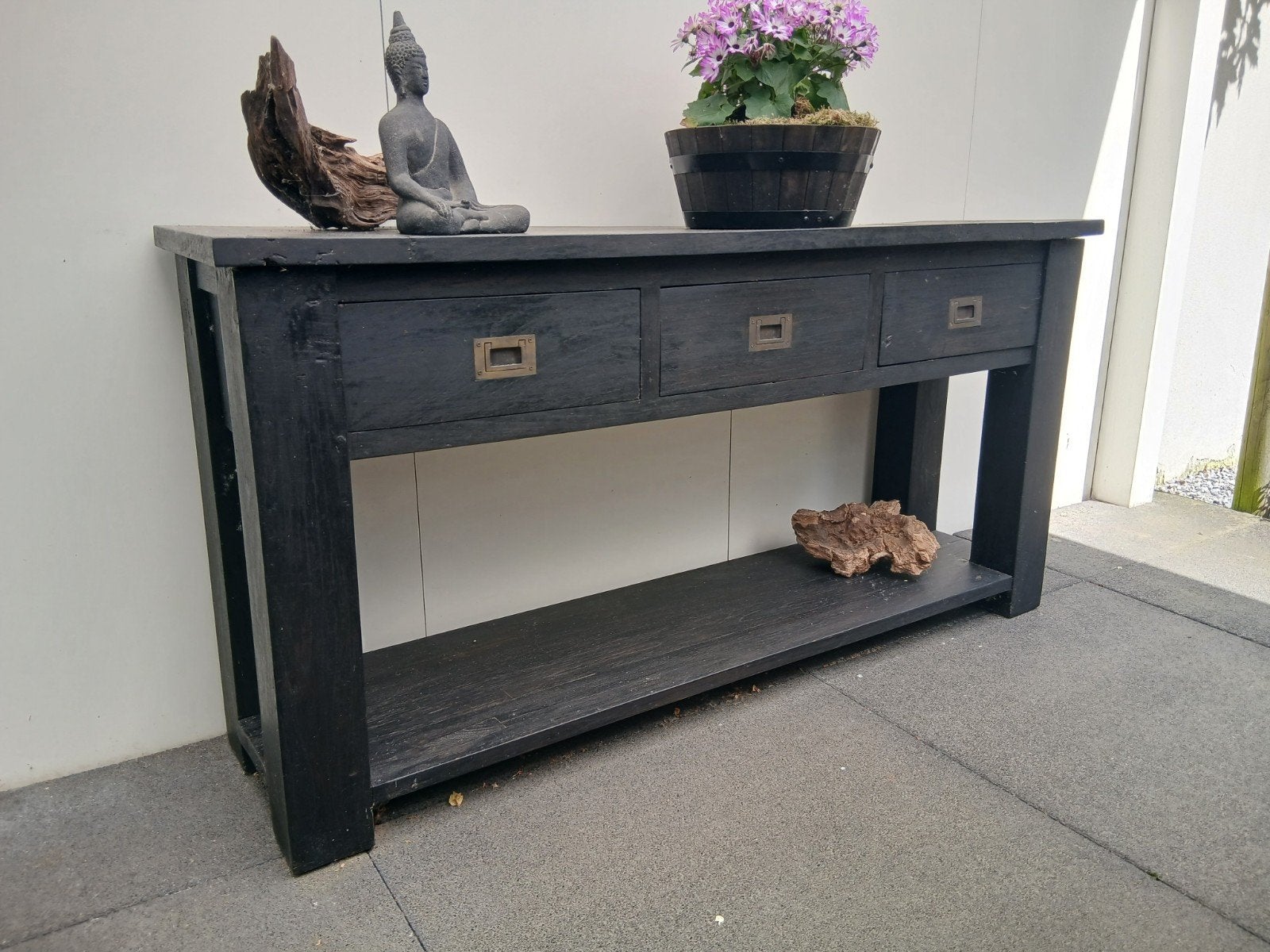 Sidetable met 3 lades, 1.50 x 0.40 x 0.75 hoog, Huis en Inrichting, Ophalen, 100 tot 150 cm, 50 tot 100 cm, Zo goed als nieuw
