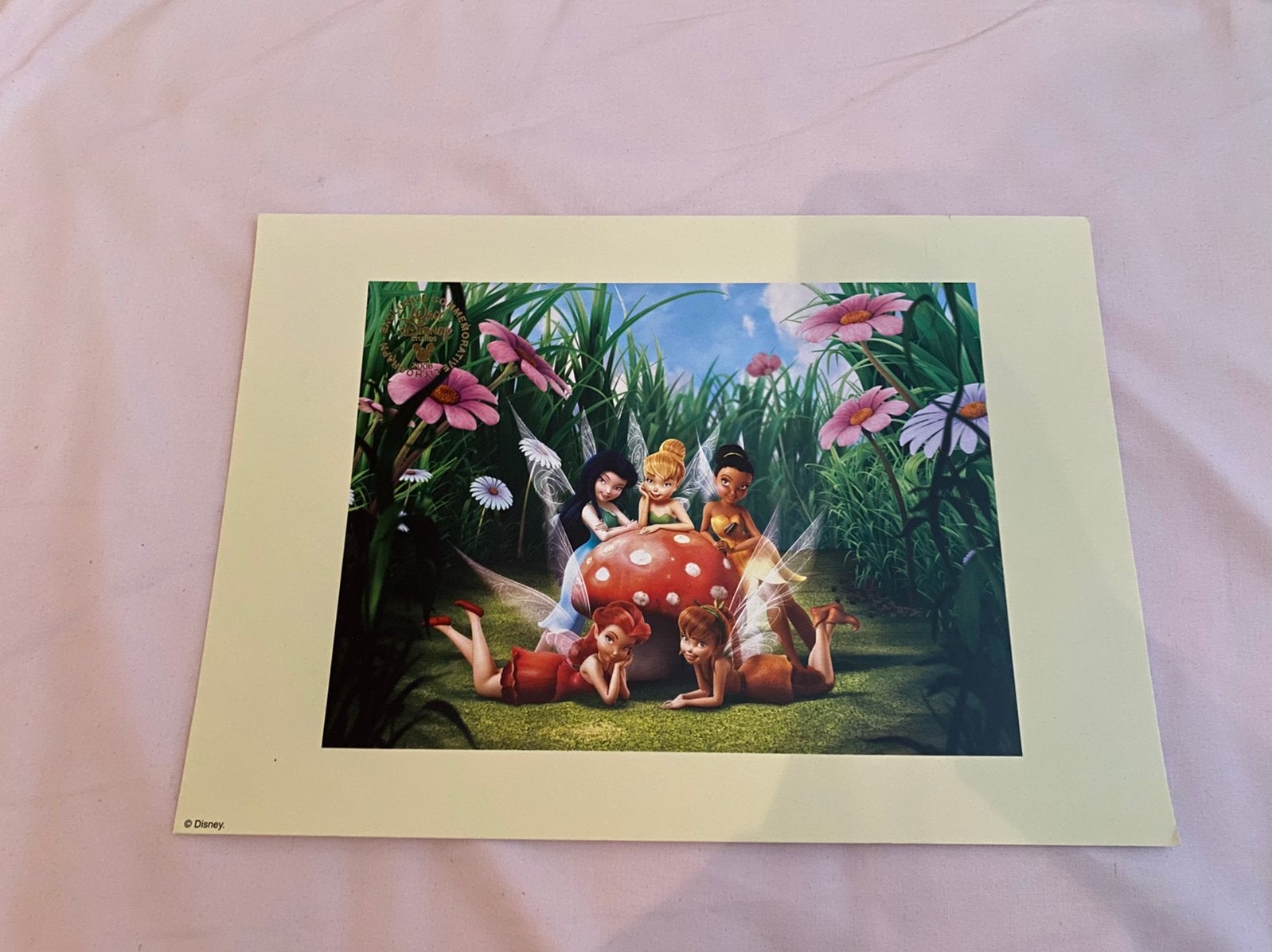 Tinkelbel/Tinkerbell Peter Pan foto op mooi karton (Disney), Verzamelen, Ophalen of Verzenden, Overige figuren, Zo goed als nieuw