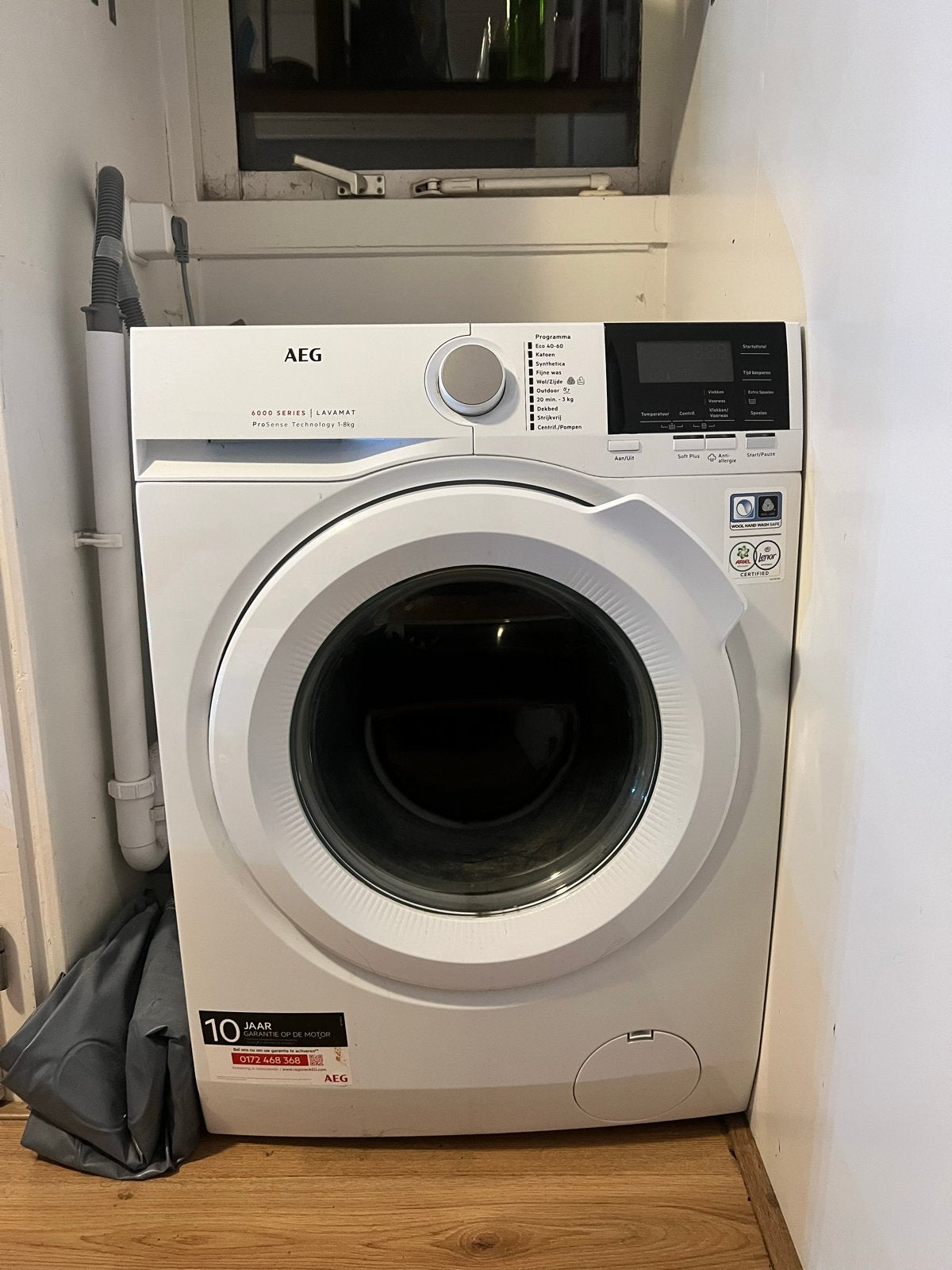 AEG Wasmachine 6000 series - 1-8 kg - 4,5 jaar oud, Witgoed en Apparatuur, Wasmachines, Ophalen, Gebruikt, Voorlader, 85 tot 90 cm