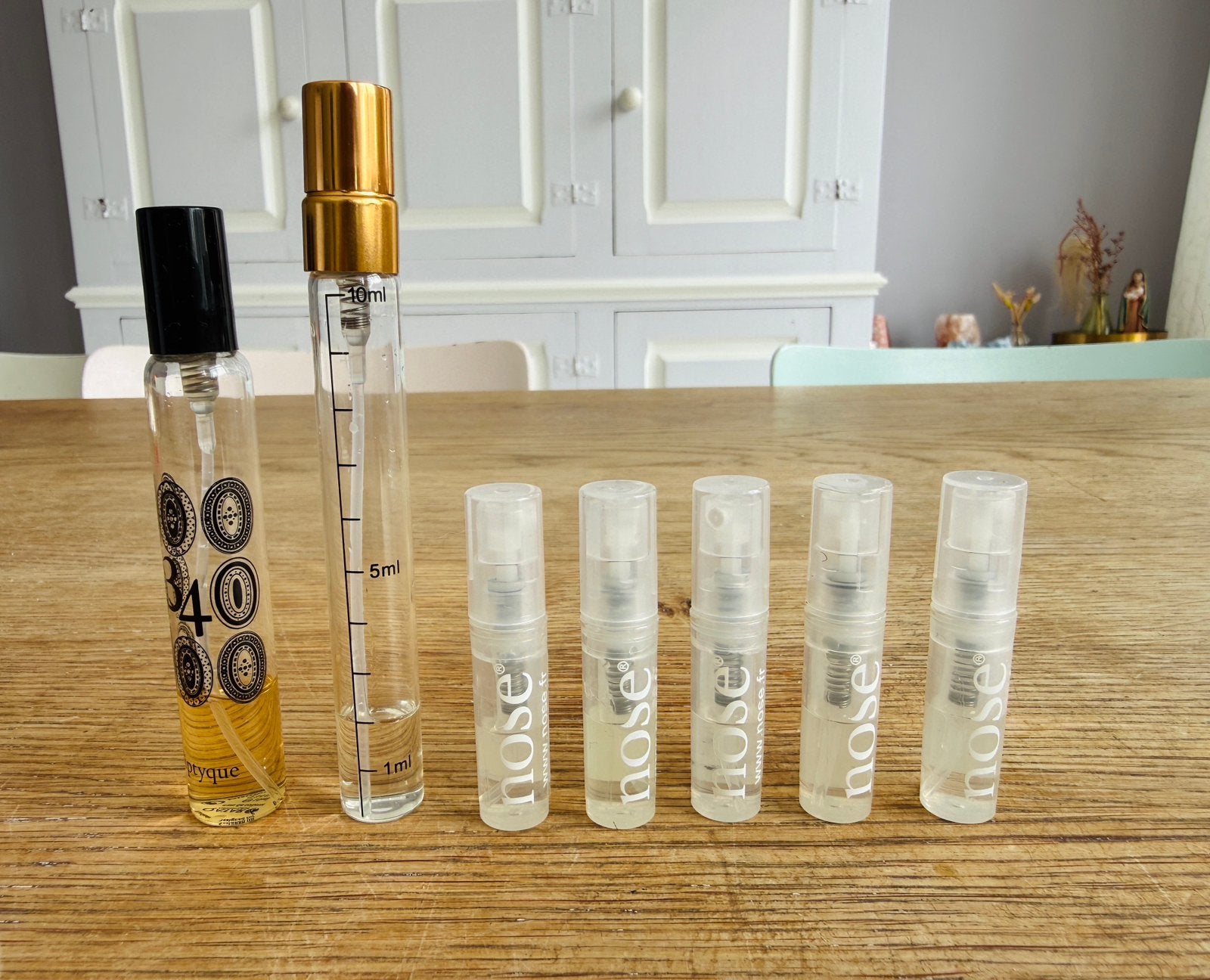 Diptyque sample set, 7 stuks, Ophalen of Verzenden, Zo goed als nieuw