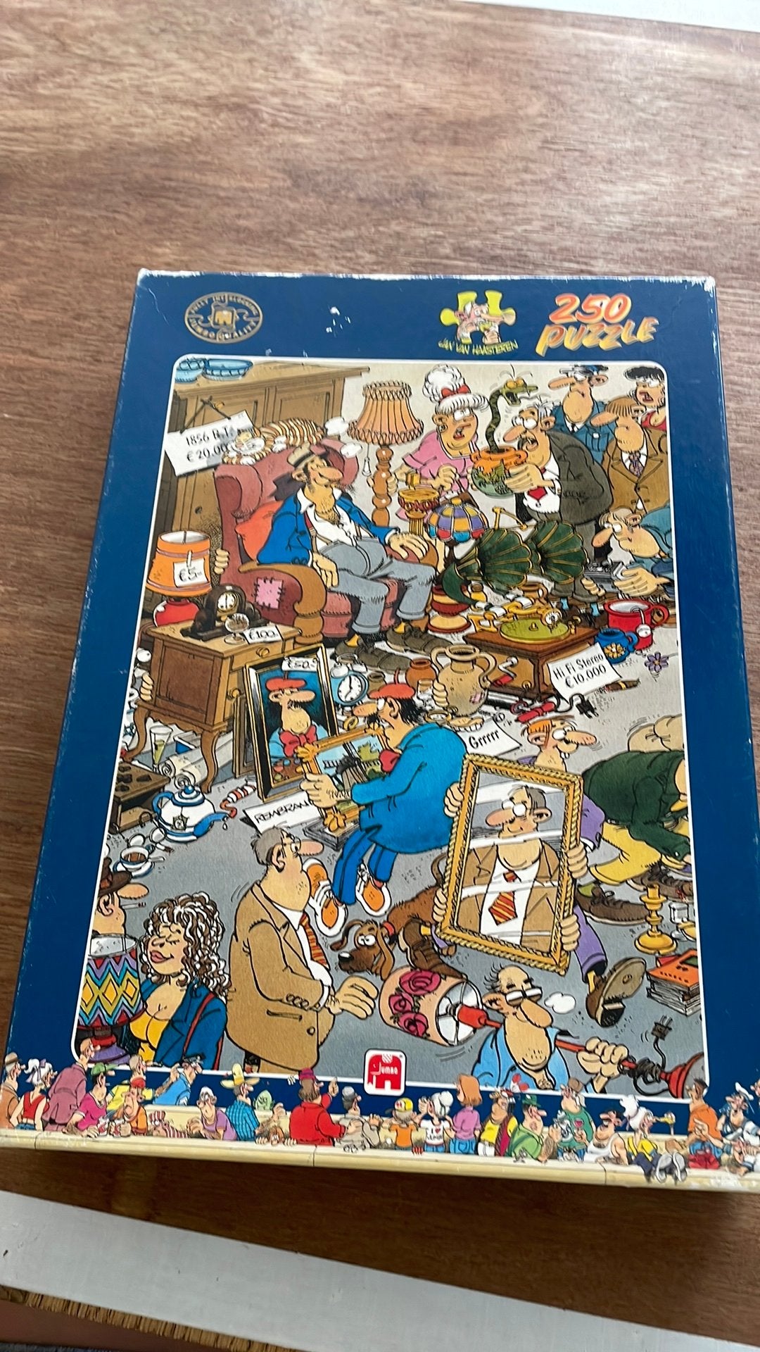 Van haasteren puzzel 250 rommelmarkt, Ophalen of Verzenden, Minder dan 500 stukjes, Zo goed als nieuw
