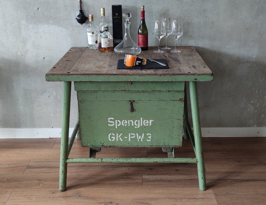 Industriële werkbank, industrieel dressoir, Doe-het-zelf en Verbouw, Werkbanken, Ophalen, Gebruikt, 70 tot 120 cm