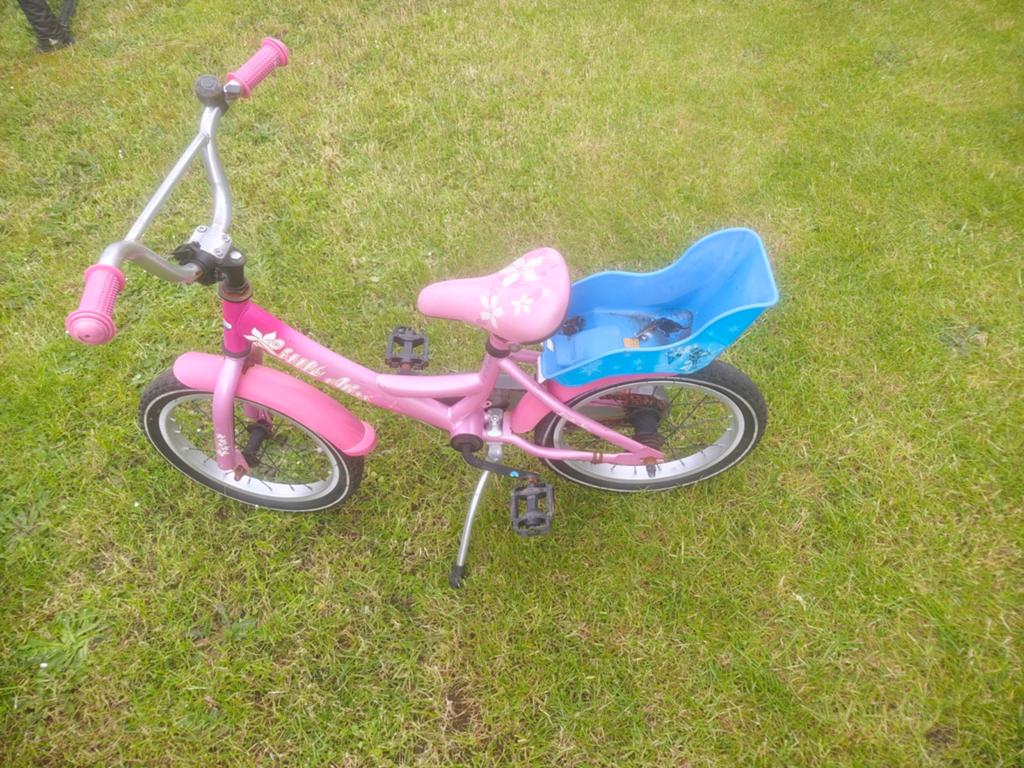 roze Popal Little Miss meisjesfiets 16, Fietsen en Brommers, Fietsen | Kinderfietsjes, Ophalen, Terugtraprem, Popal, 16 tot 20 inch