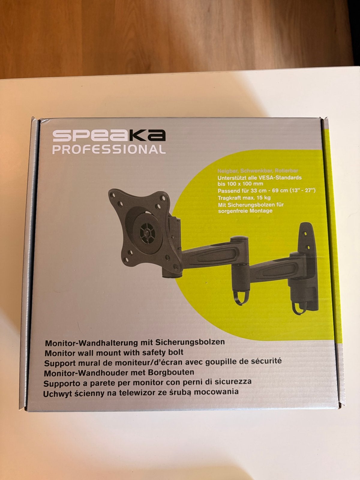 Nieuwe Speaka Professional Monitor Wandhouder TV/Monitor, Ophalen of Verzenden, Nieuw