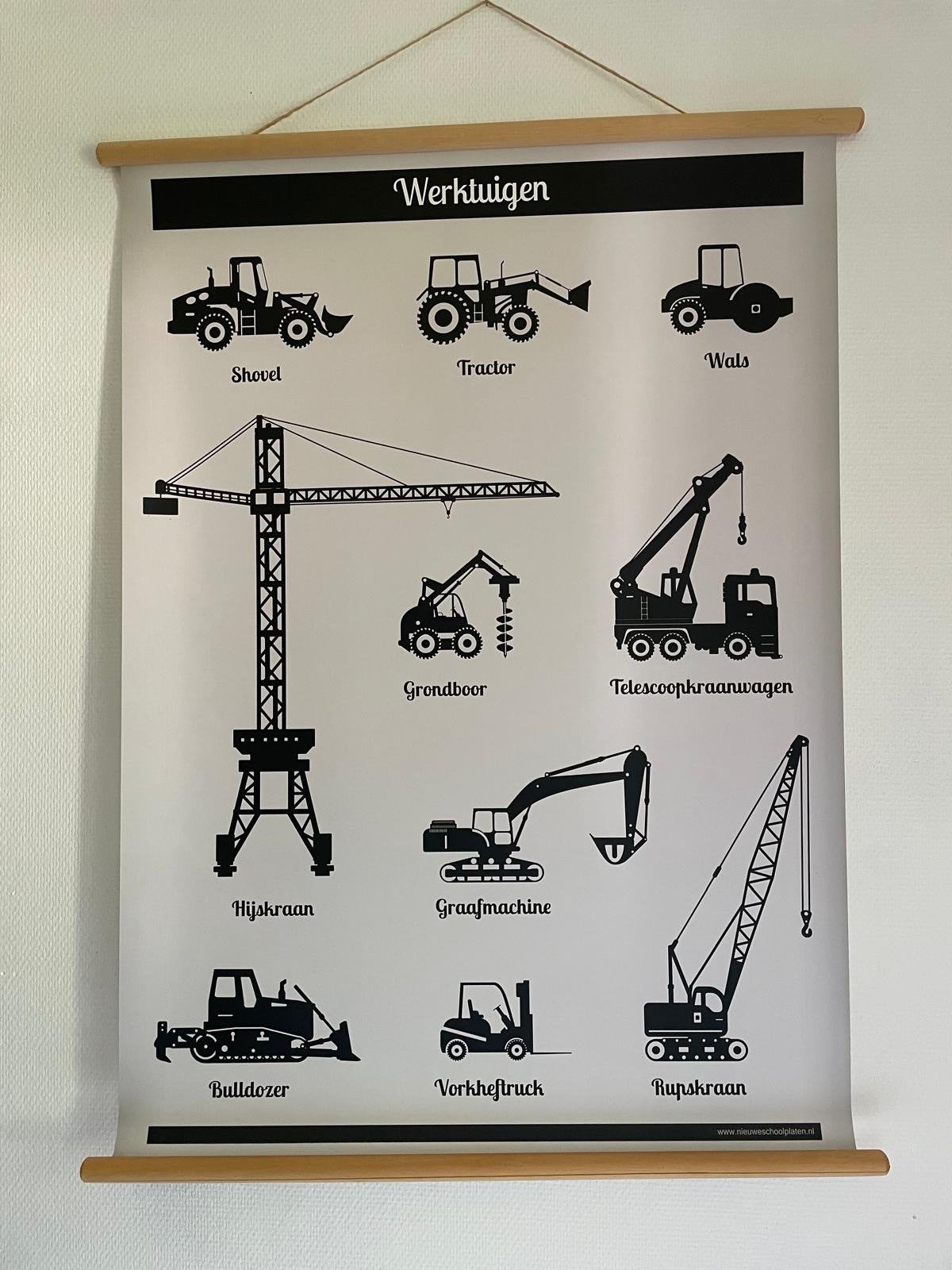 Educatieve posters: Werkvoertuigen en Alfabet, Ophalen of Verzenden, Overige thema's