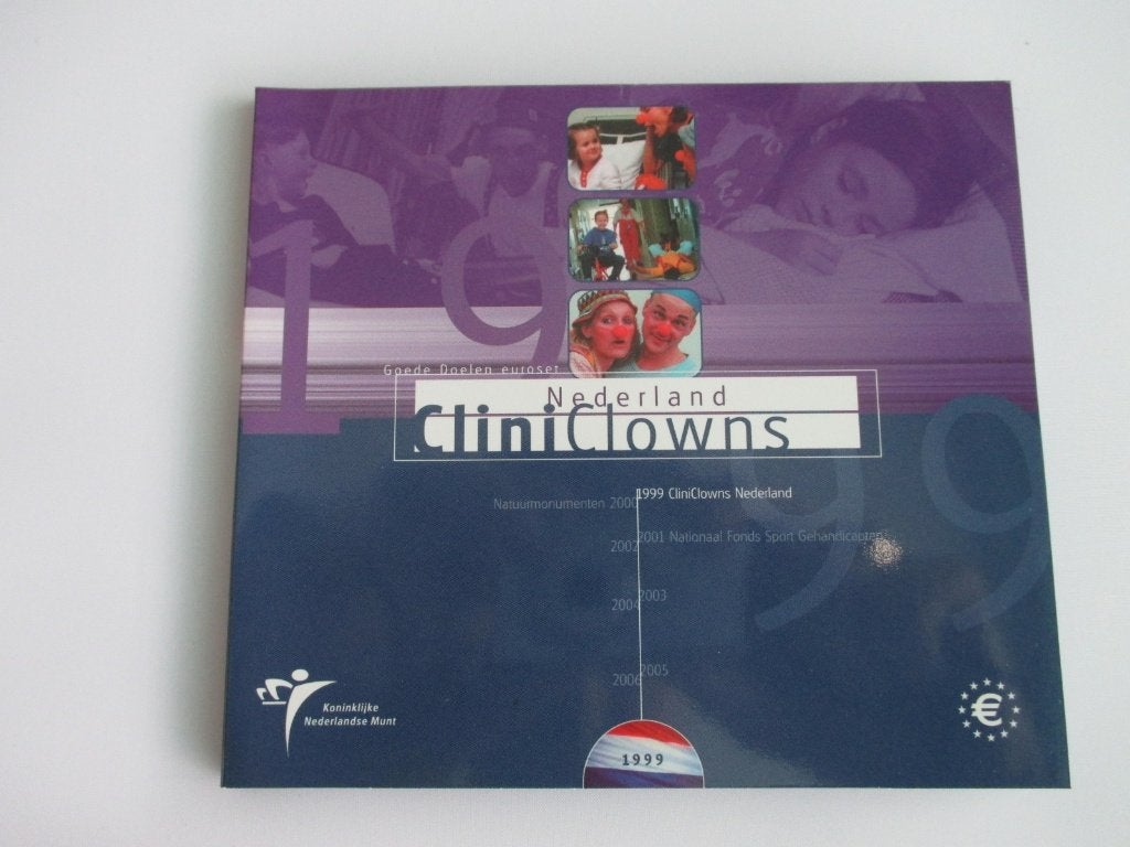 Goede Doelen set Clini Clowns 1999 bu, Postzegels en Munten, Munten | Nederland, Ophalen of Verzenden, Koningin Beatrix, Euro's