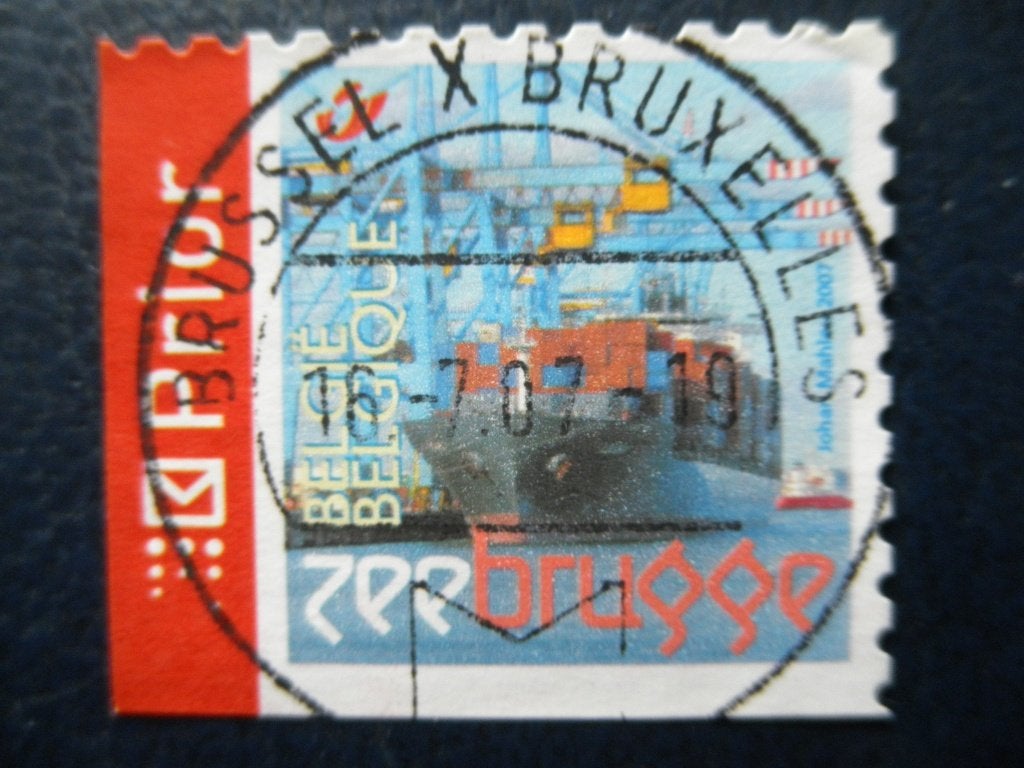 Postzegels België 2007 Zeebrugge schepen - cw. 1,00 (2)., Ophalen of Verzenden, Gestempeld, Scheepvaart