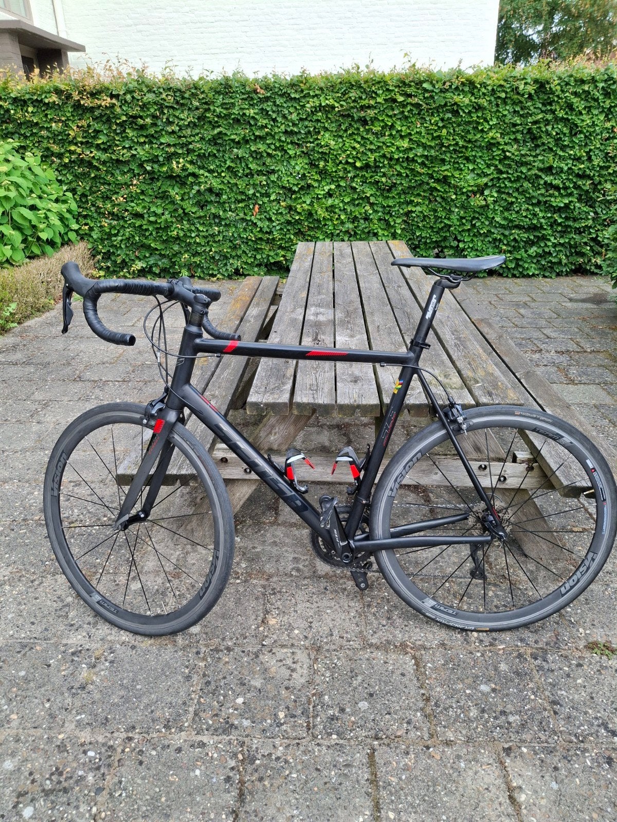 Racefiets Sensa romagna sle, Zwart/Rood, Goede Staat, Fietsen en Brommers, Fietsen | Racefietsen, 28 inch, Gebruikt, Aluminium