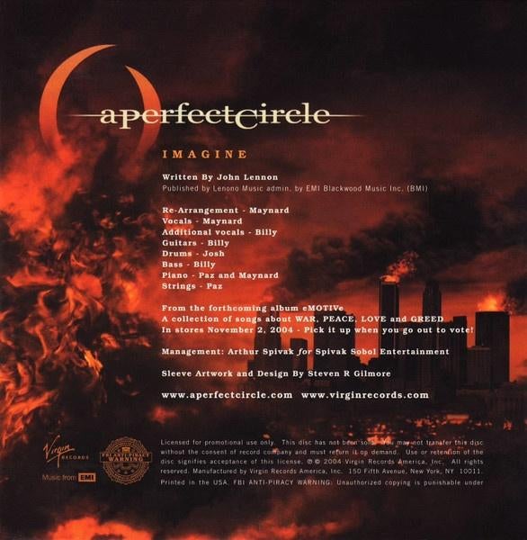 A Perfect Circle: Imagine (cover John Lennon, The Beatles), Ophalen of Verzenden, Zo goed als nieuw, Alternative