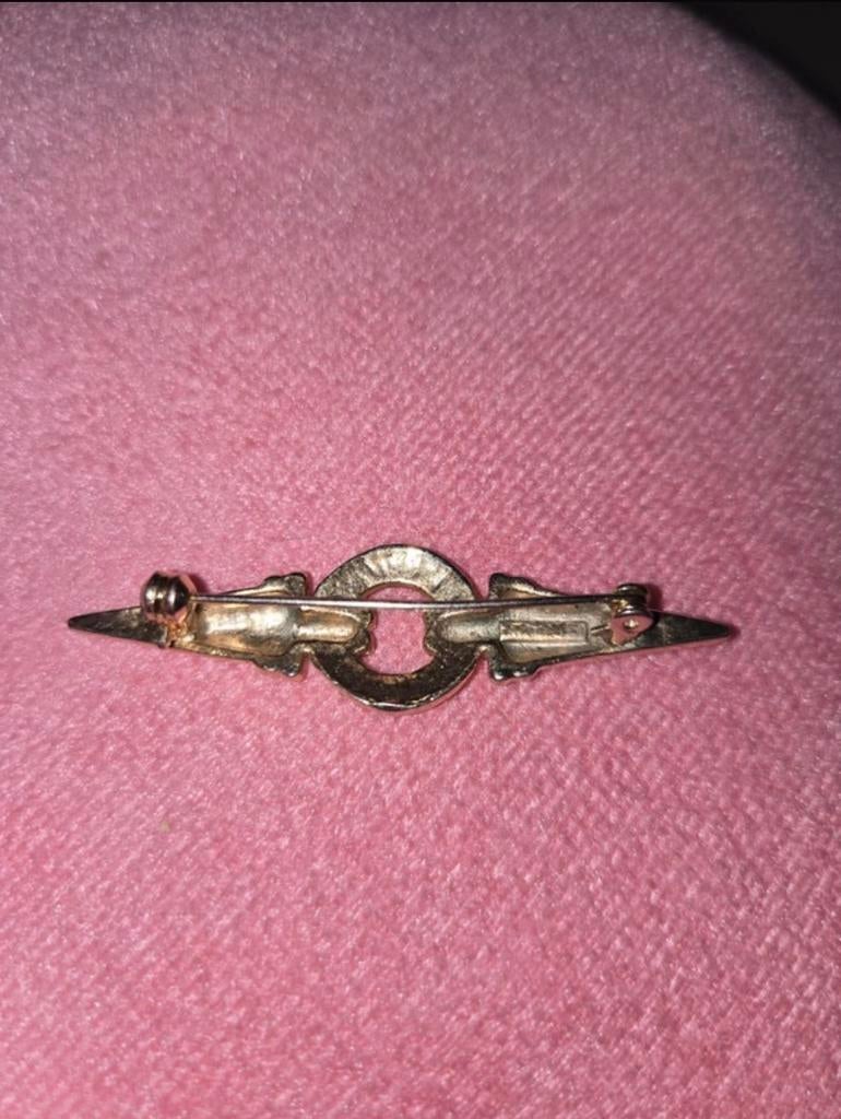 Elegante speld met strass steentjes, Overige materialen, 4 tot 7 cm, Gebruikt, Ophalen of Verzenden